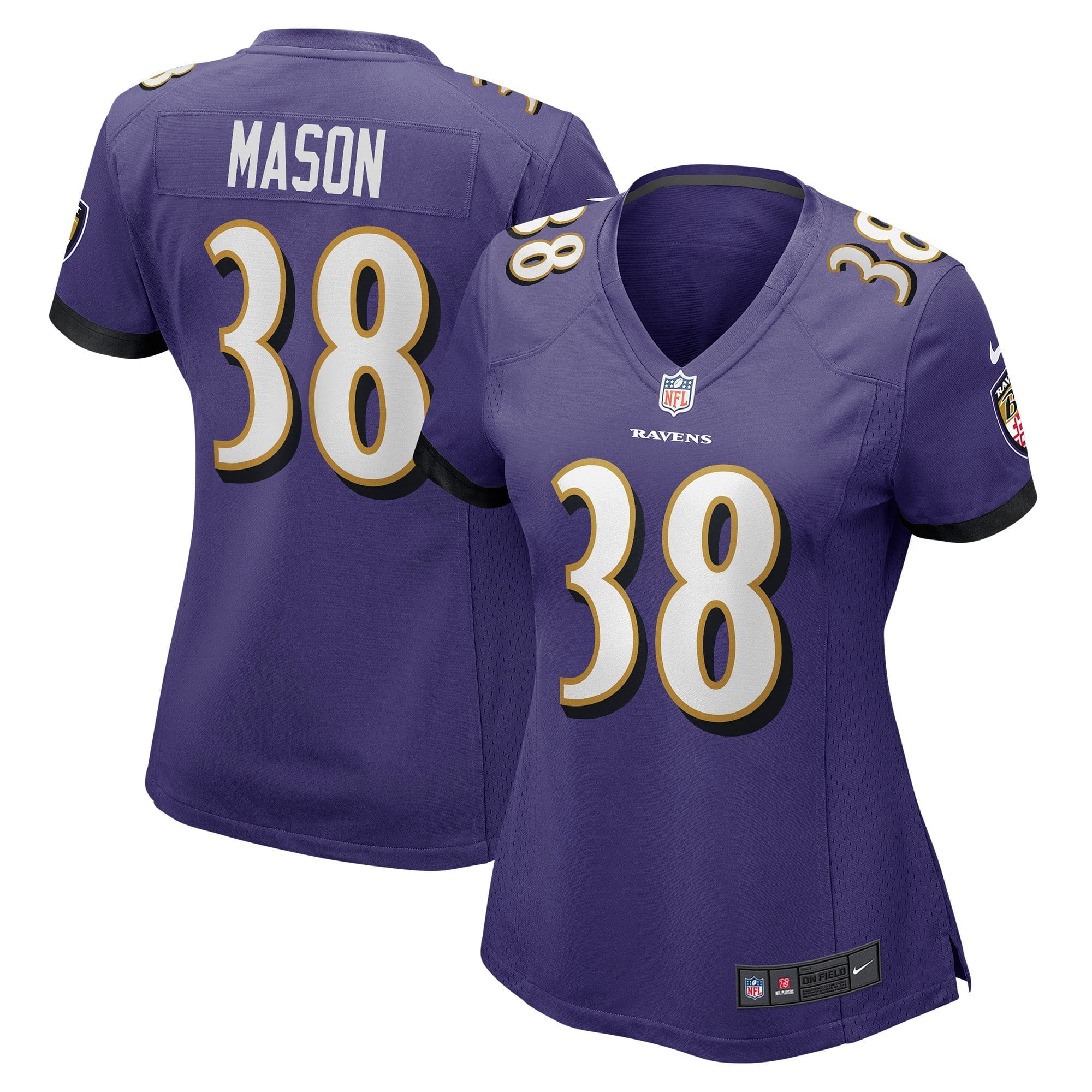 Women's Nike Ben Mason Purple Baltimore Ravens Game Jersey - vstockx