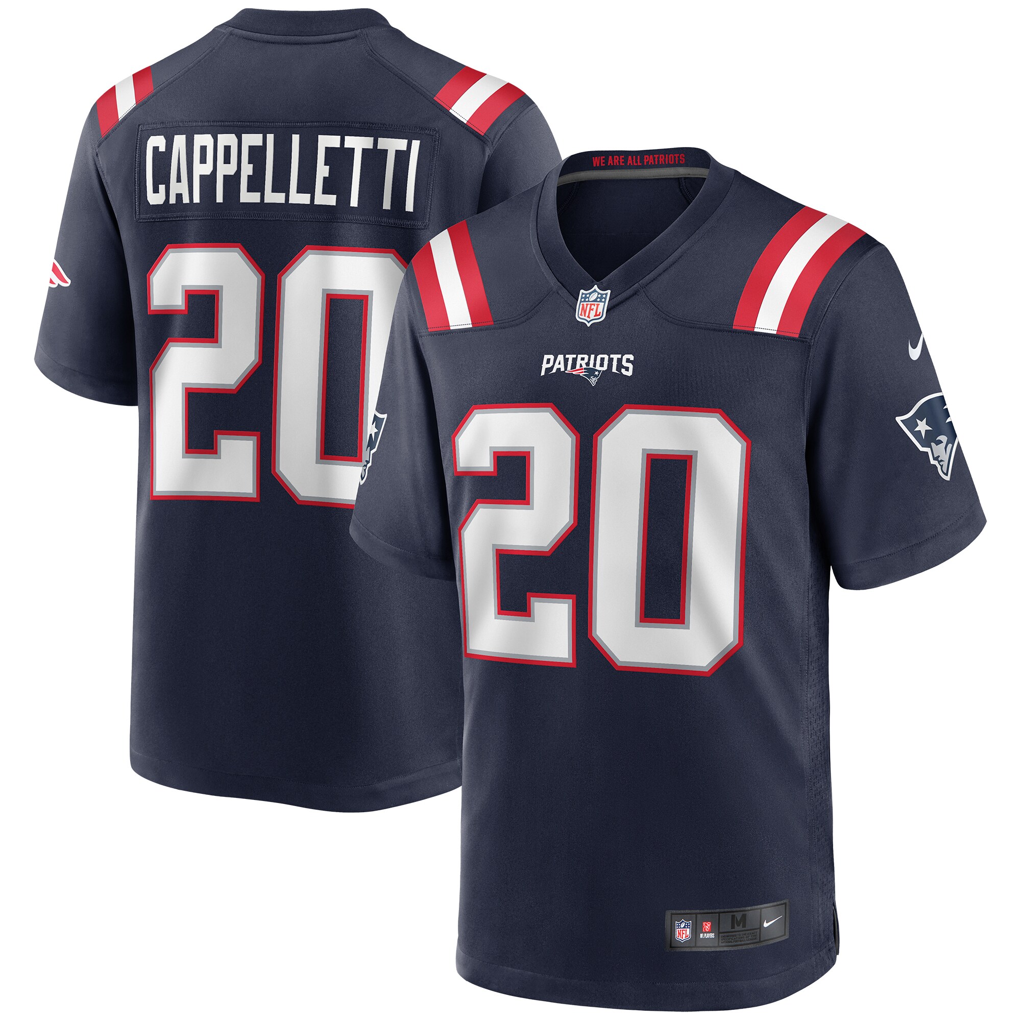 Gino Cappelletti New England Patriots Nike Game Retired Player Jersey - Navy - vstockx