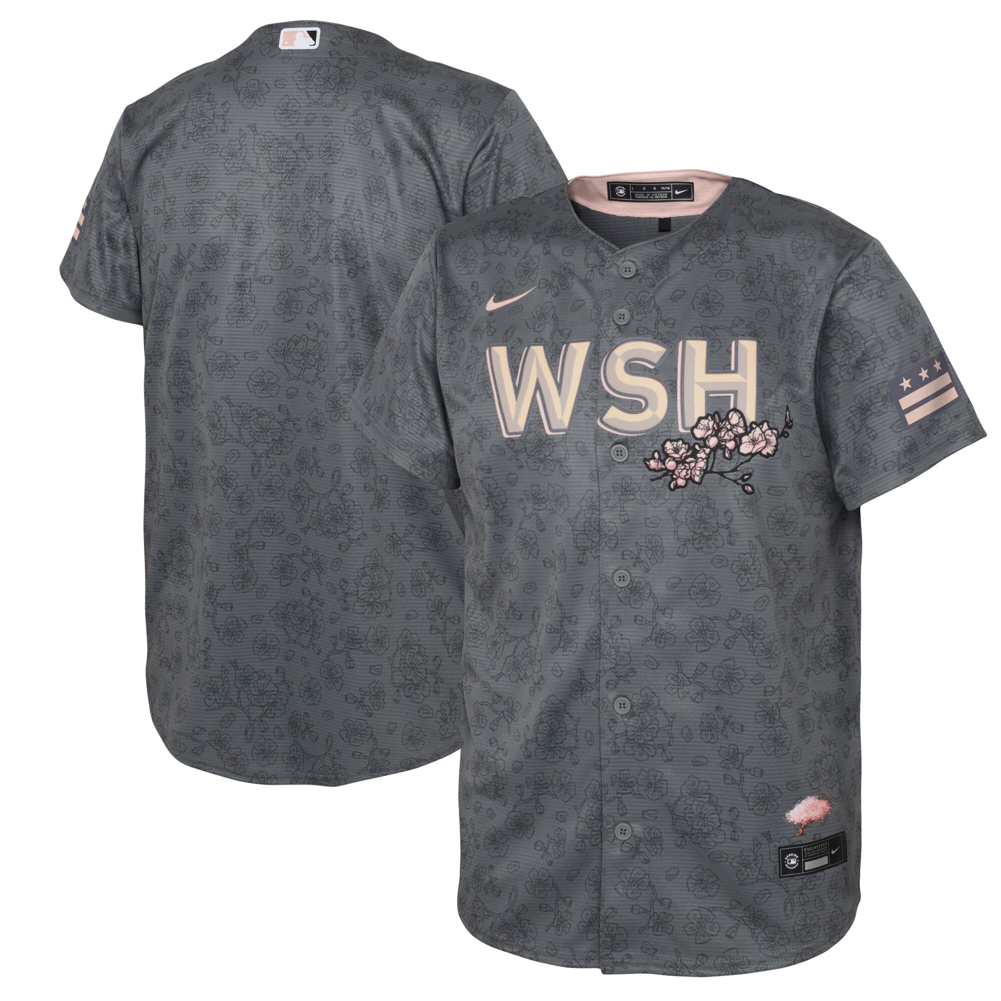 Washington Nationals Nike Infant 2022 City Connect Replica Jersey - Gray - vstockx