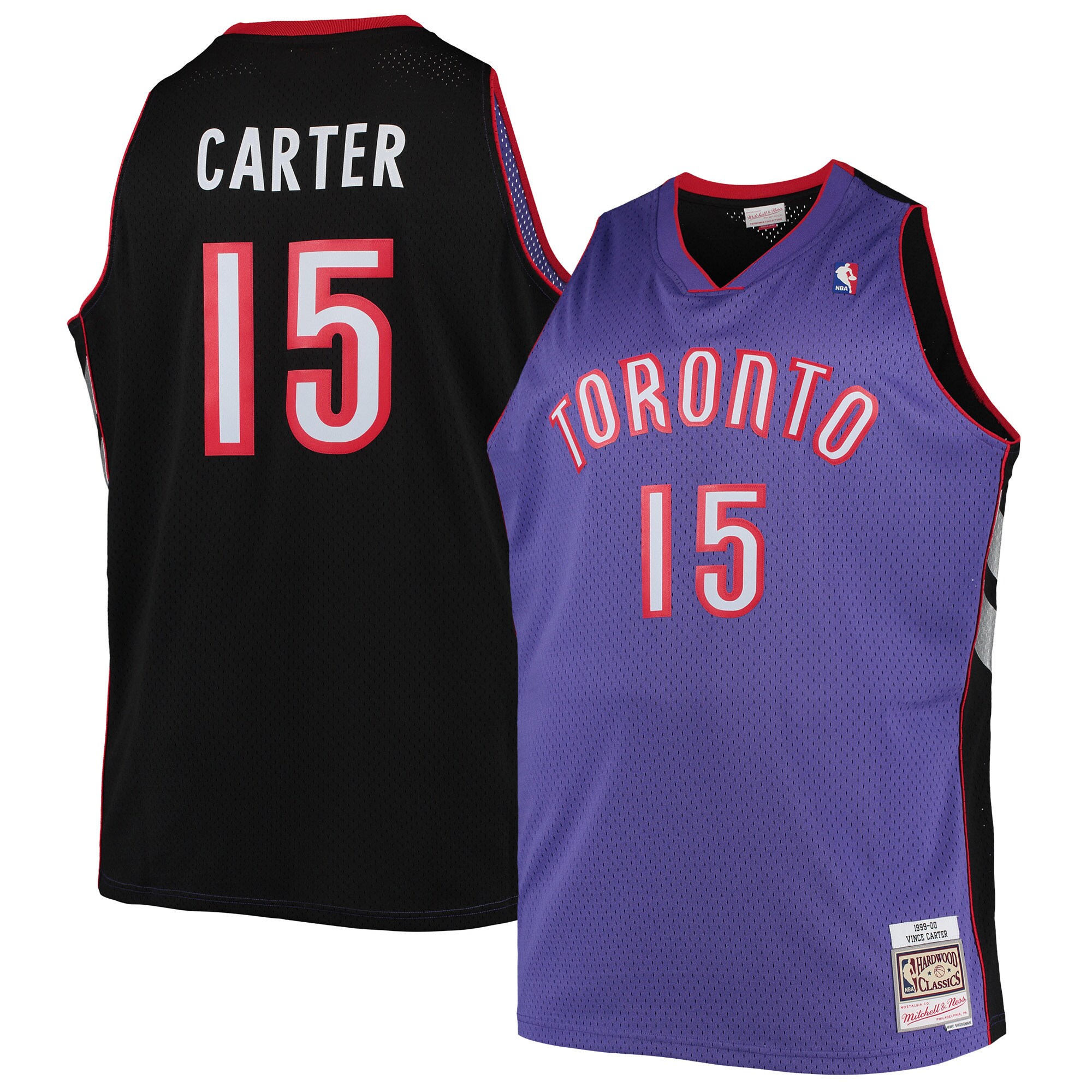 Vince Carter Toronto Raptors Mitchell & Ness Big & Tall 1999/00 Hardwood Classics Swingman Jersey - Purple - vstockx