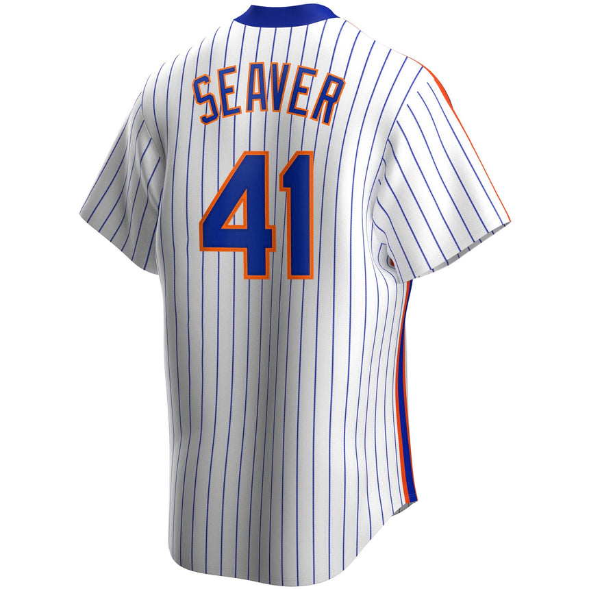 Men's Tom Seaver New York Mets Cooperstown Collection Royal Pinstripe Replica Jersey - vstockx