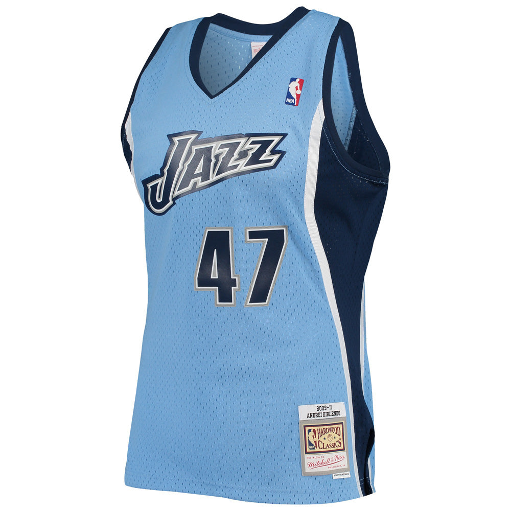 Youth Utah Jazz Andrei Kirilenko 2009-10 Hardwood Classics Jersey - Powder Blue - vstockx