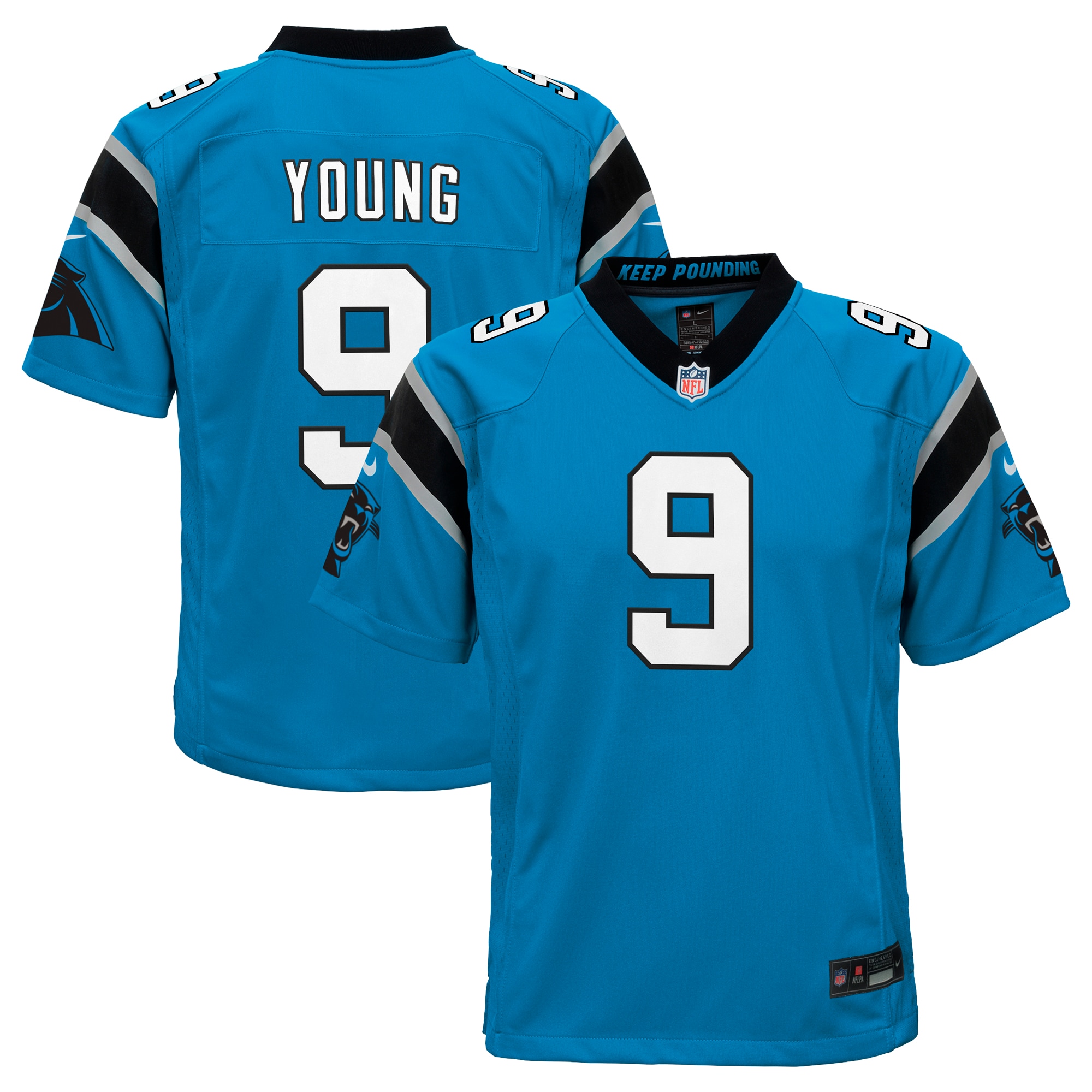 Bryce Young Carolina Panthers Nike Youth Game Jersey - Blue - vstockx