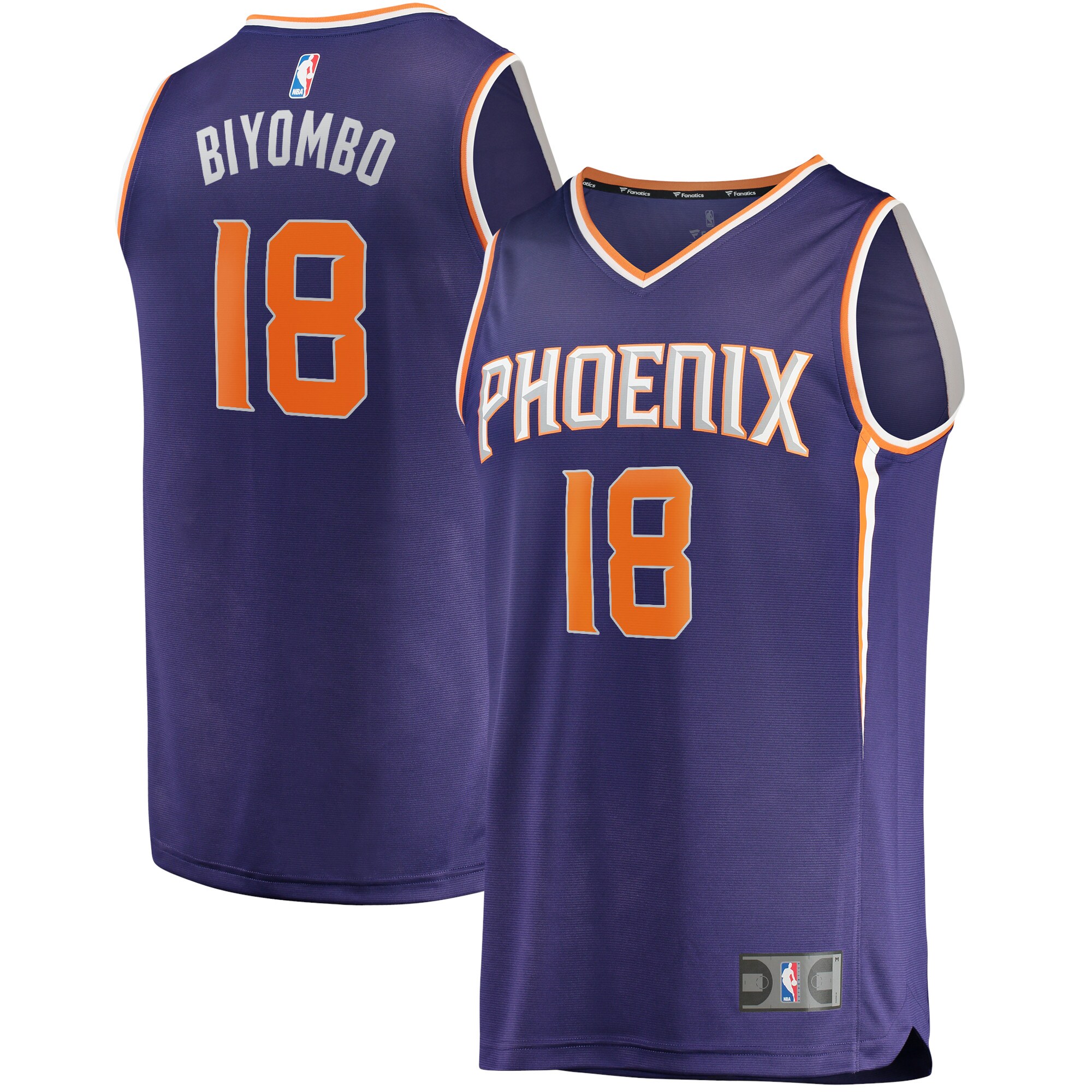 Bismack Biyombo Phoenix Suns Fanatics Branded 2021/22 Fast Break Replica Jersey - Icon Edition - Purple - vstockx
