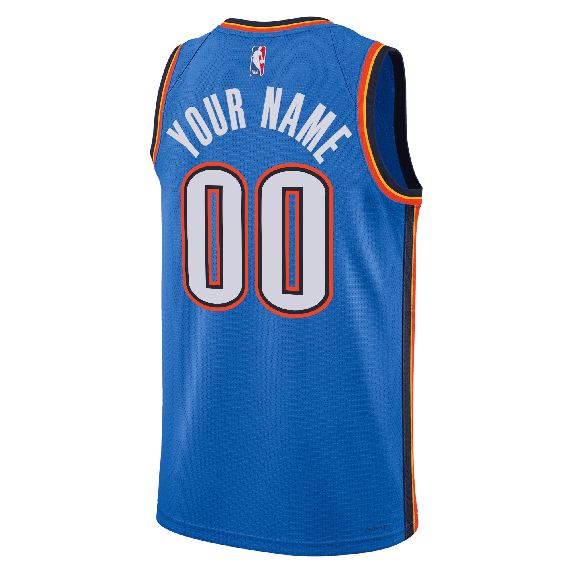 Oklahoma City Thunder Nike Unisex Swingman Custom Jersey Blue - Icon Edition - vstockx