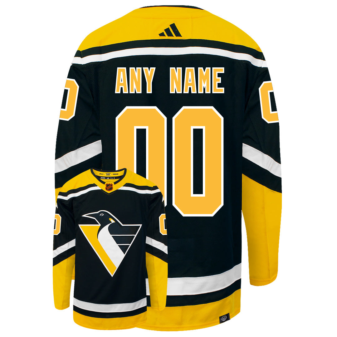 Customizable Pittsburgh Penguins Adidas 2022 Primegreen Reverse Retro Authentic NHL Hockey Jersey - vstockx