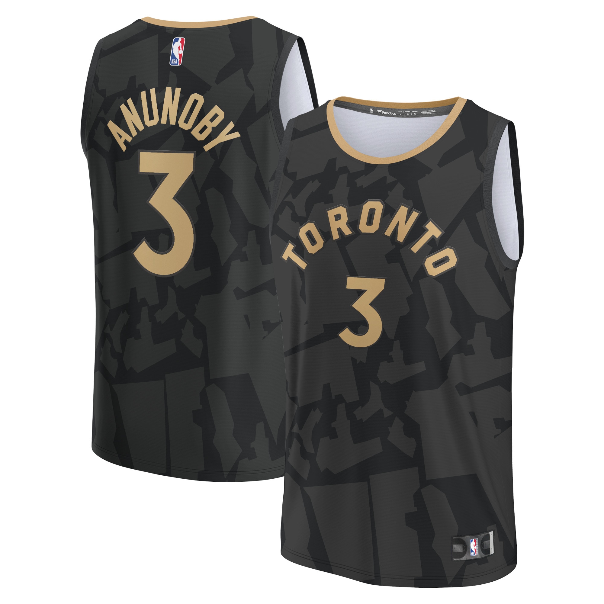 OG Anunoby Toronto Raptors Fanatics Branded 2022/23 Fastbreak Jersey - City Edition - Black - vstockx