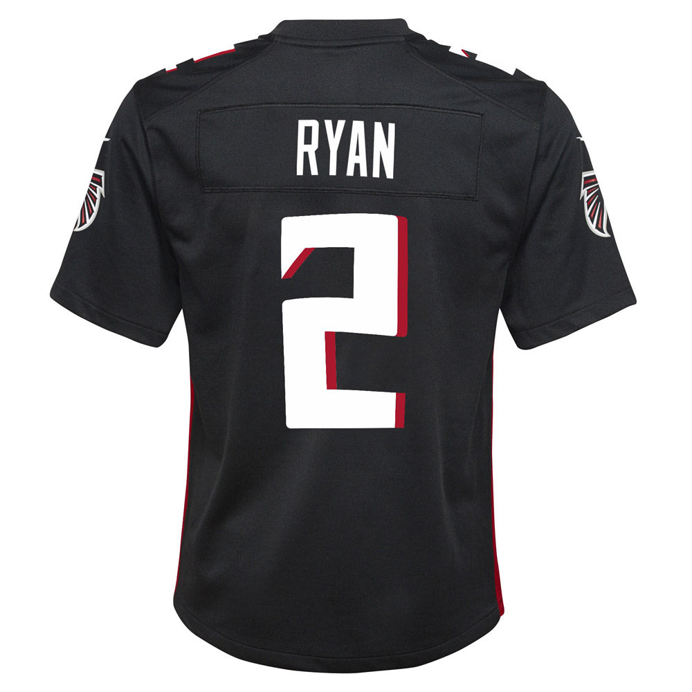 Youth Atlanta Falcons Matt Ryan Game Jersey Black - vstockx