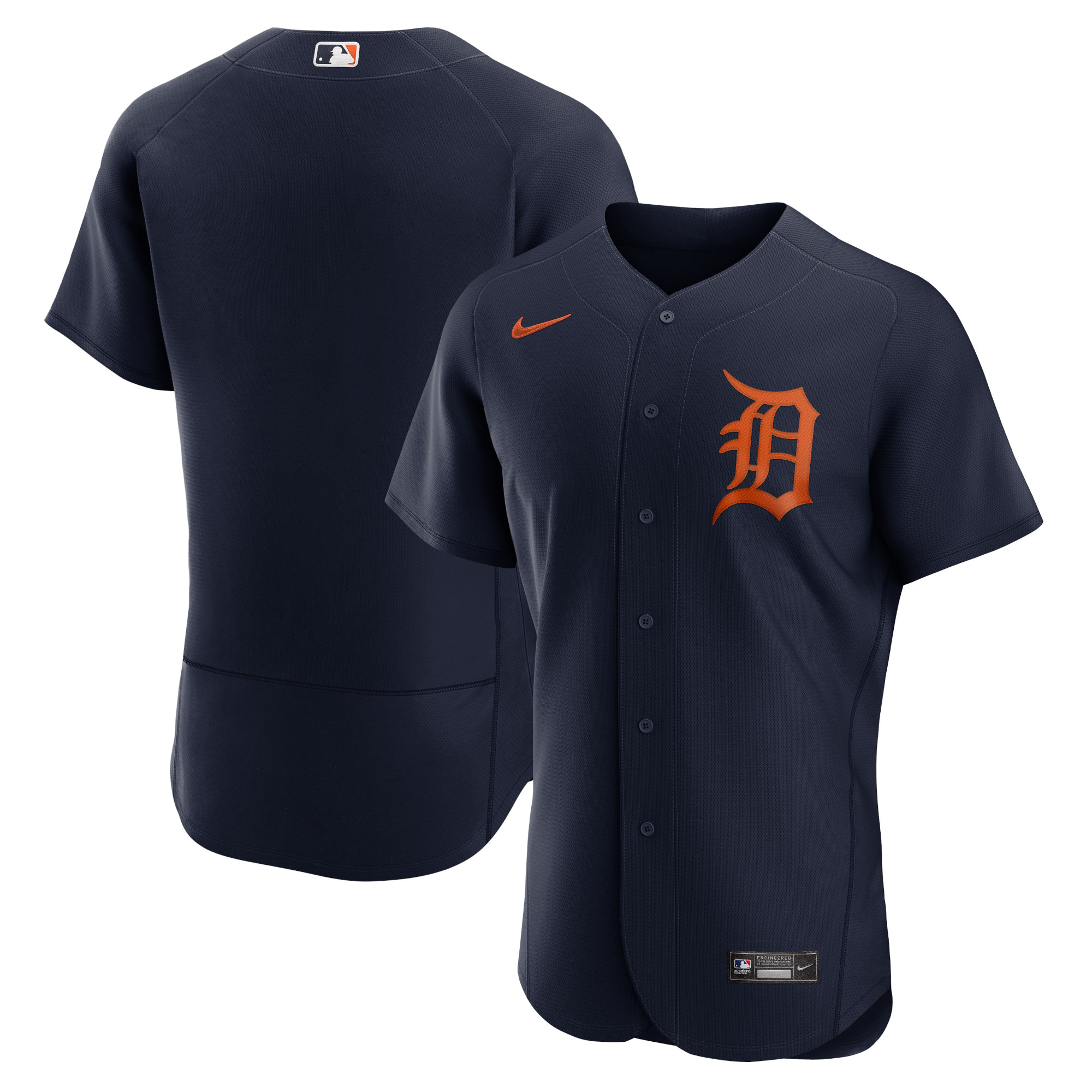 Detroit Tigers Nike Alternate Authentic Logo Team Jersey - Navy - vstockx