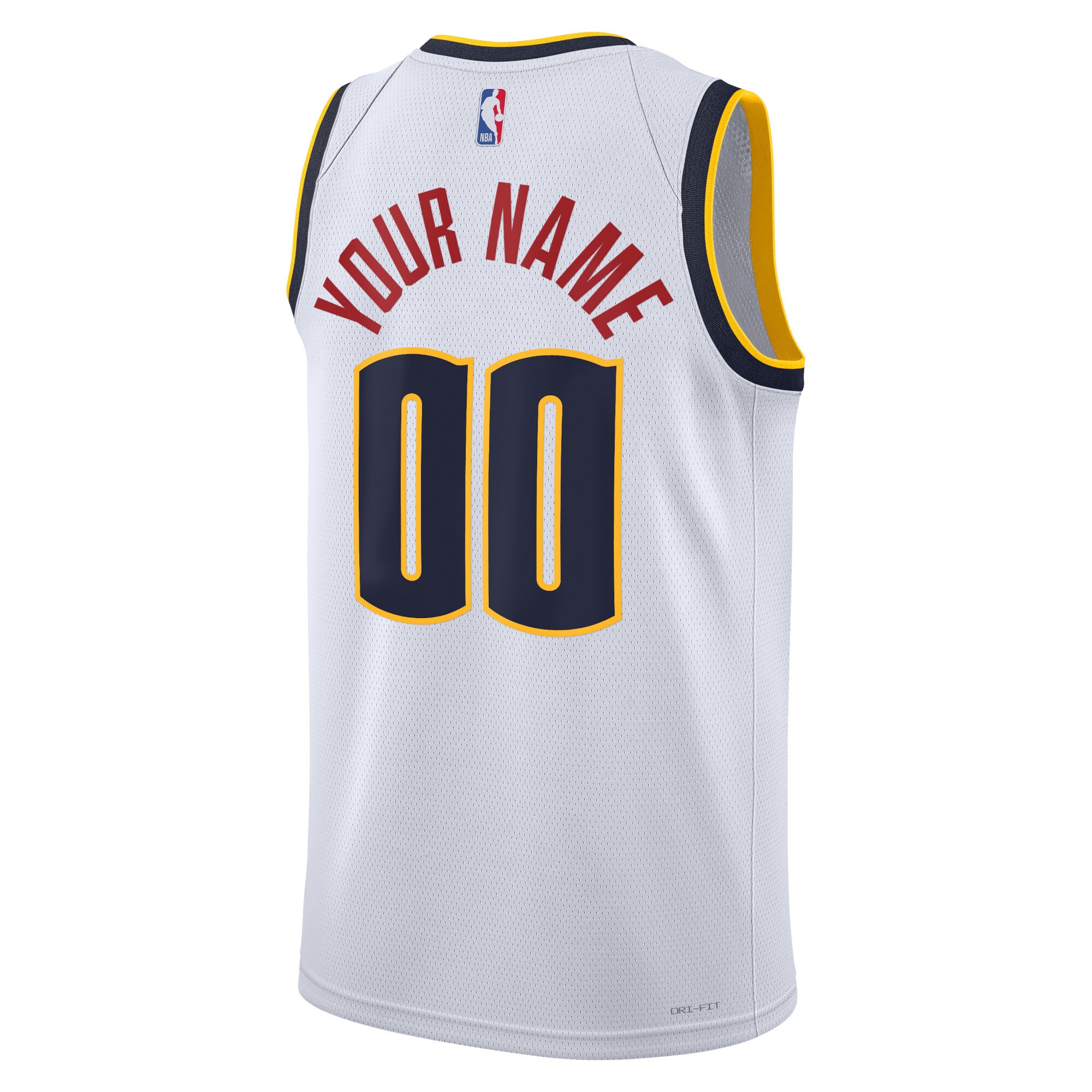 Denver Nuggets Nike Unisex Swingman Custom Jersey White - Icon Edition - vstockx