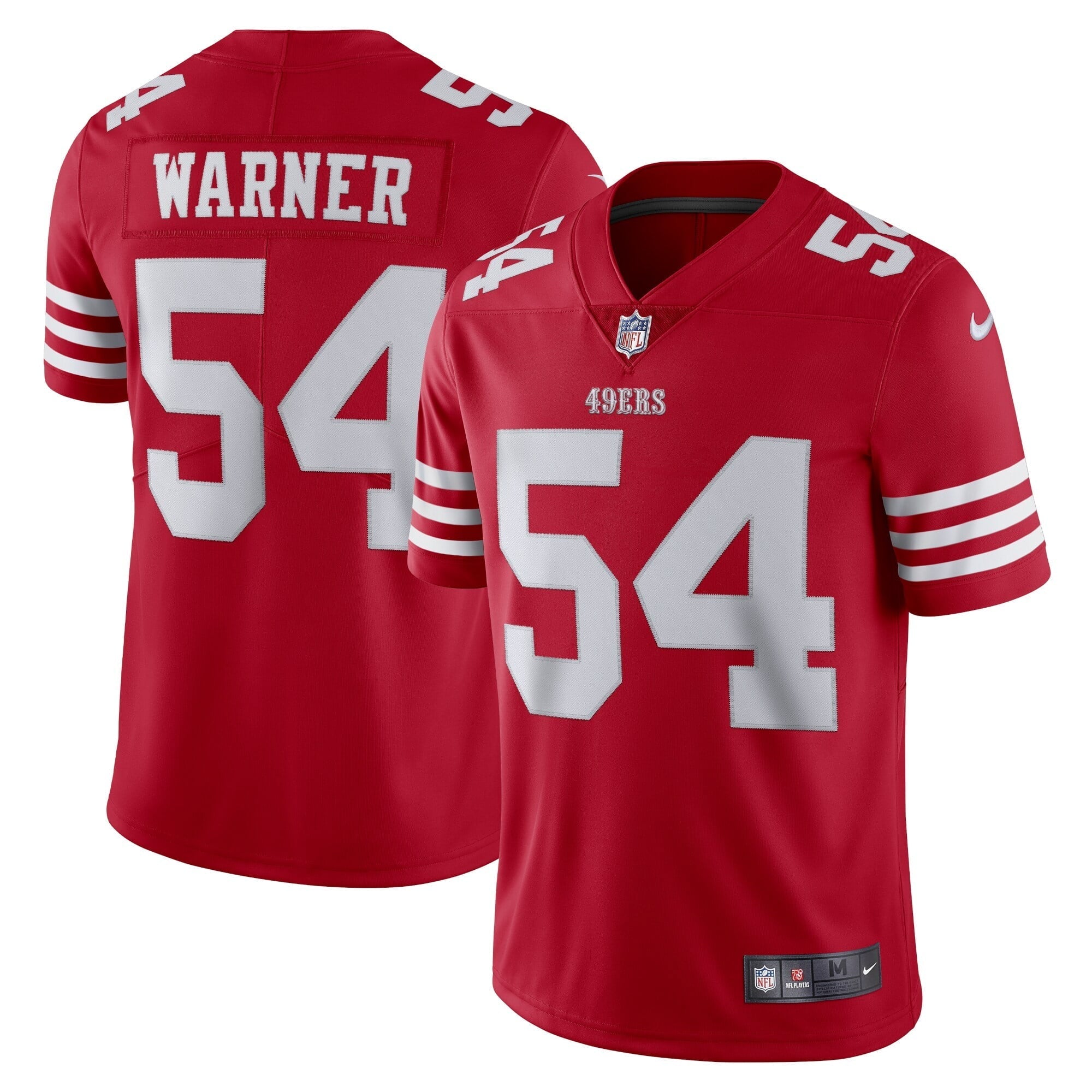 Men's Nike Fred Warner Scarlet San Francisco 49ers Vapor Limited Jersey - vstockx