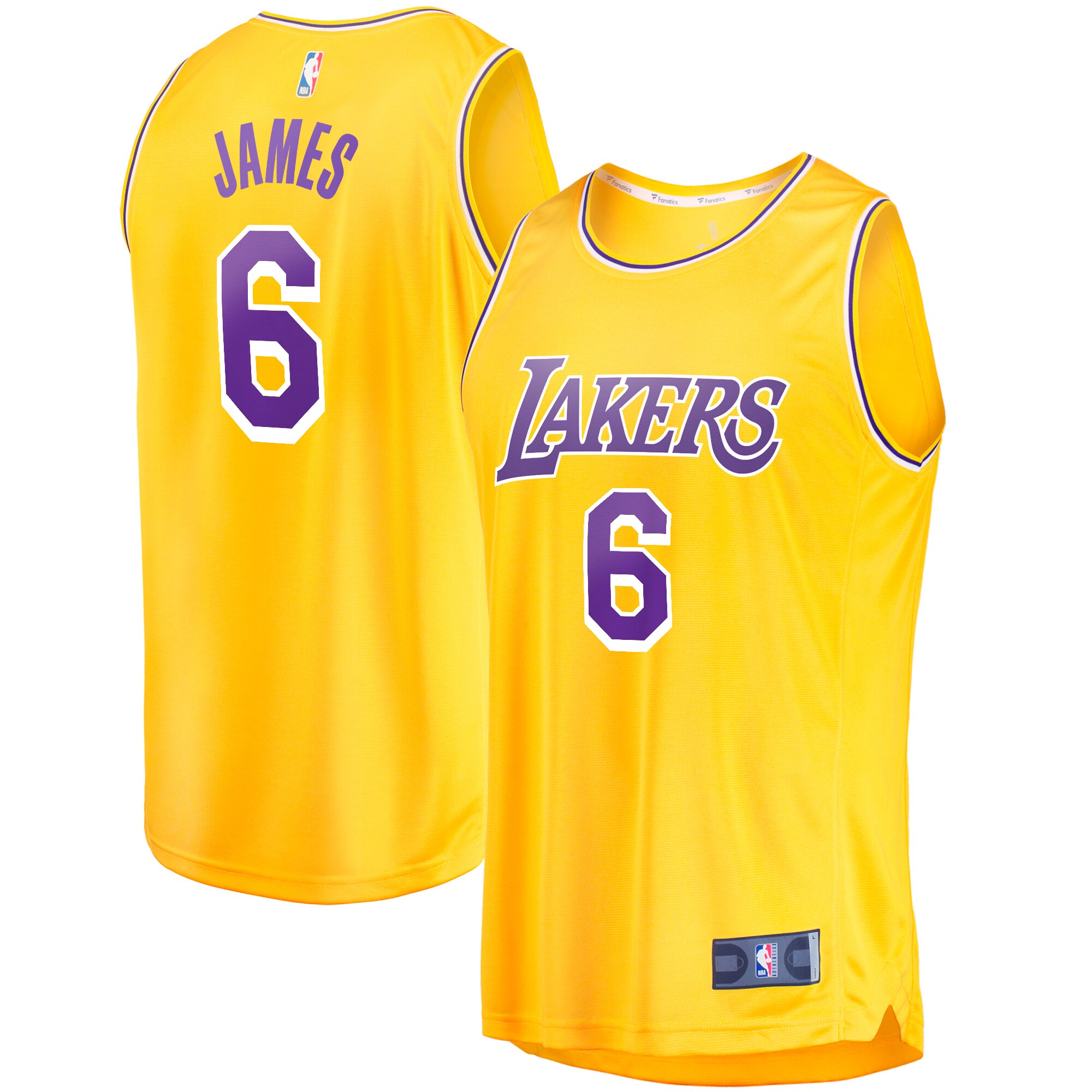 LeBron James Los Angeles Lakers Fanatics Branded Big & Tall Fast Break Player Jersey - Gold - Icon Edition - vstockx