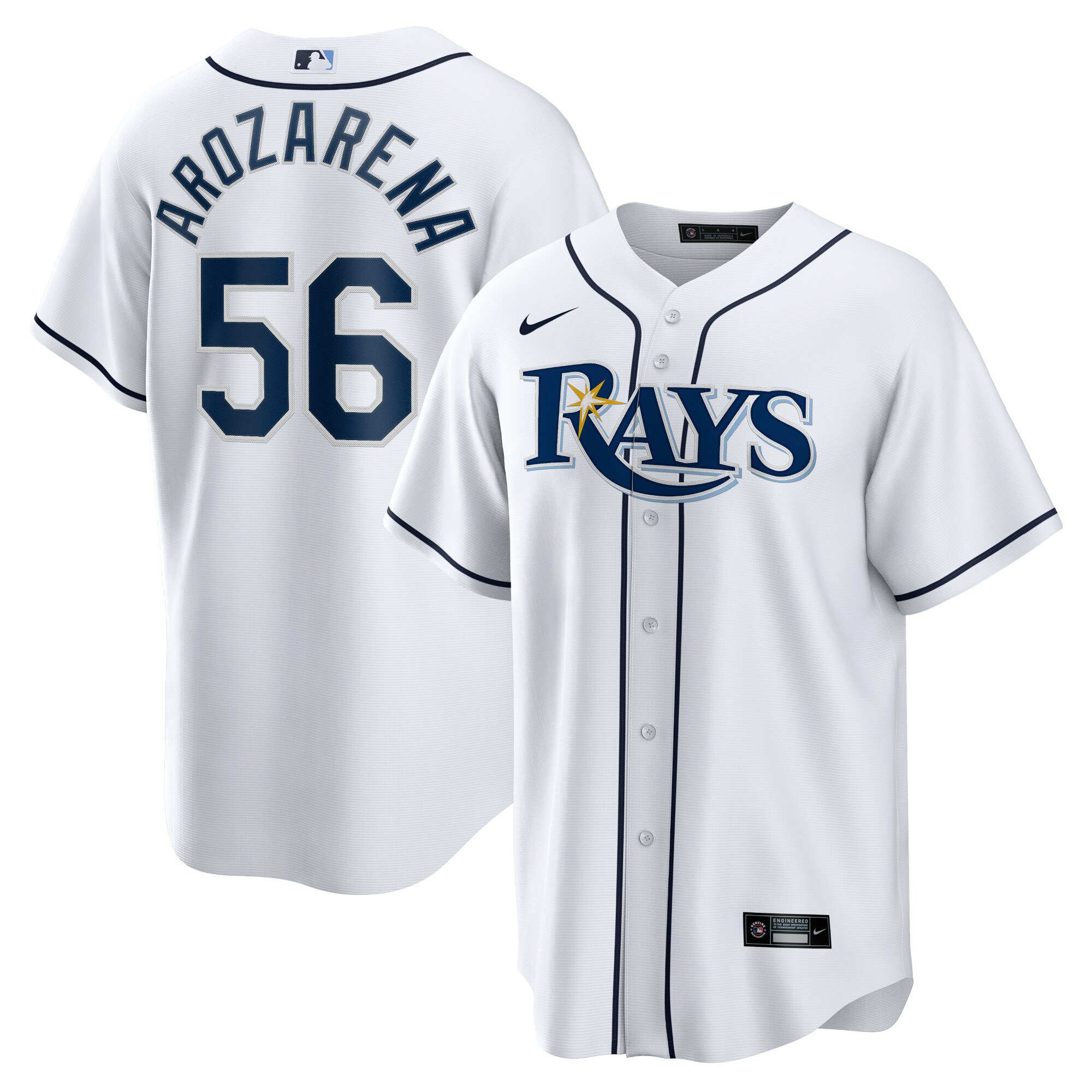 Randy Arozarena Tampa Bay Rays Nike Replica Player Jersey - White - vstockx