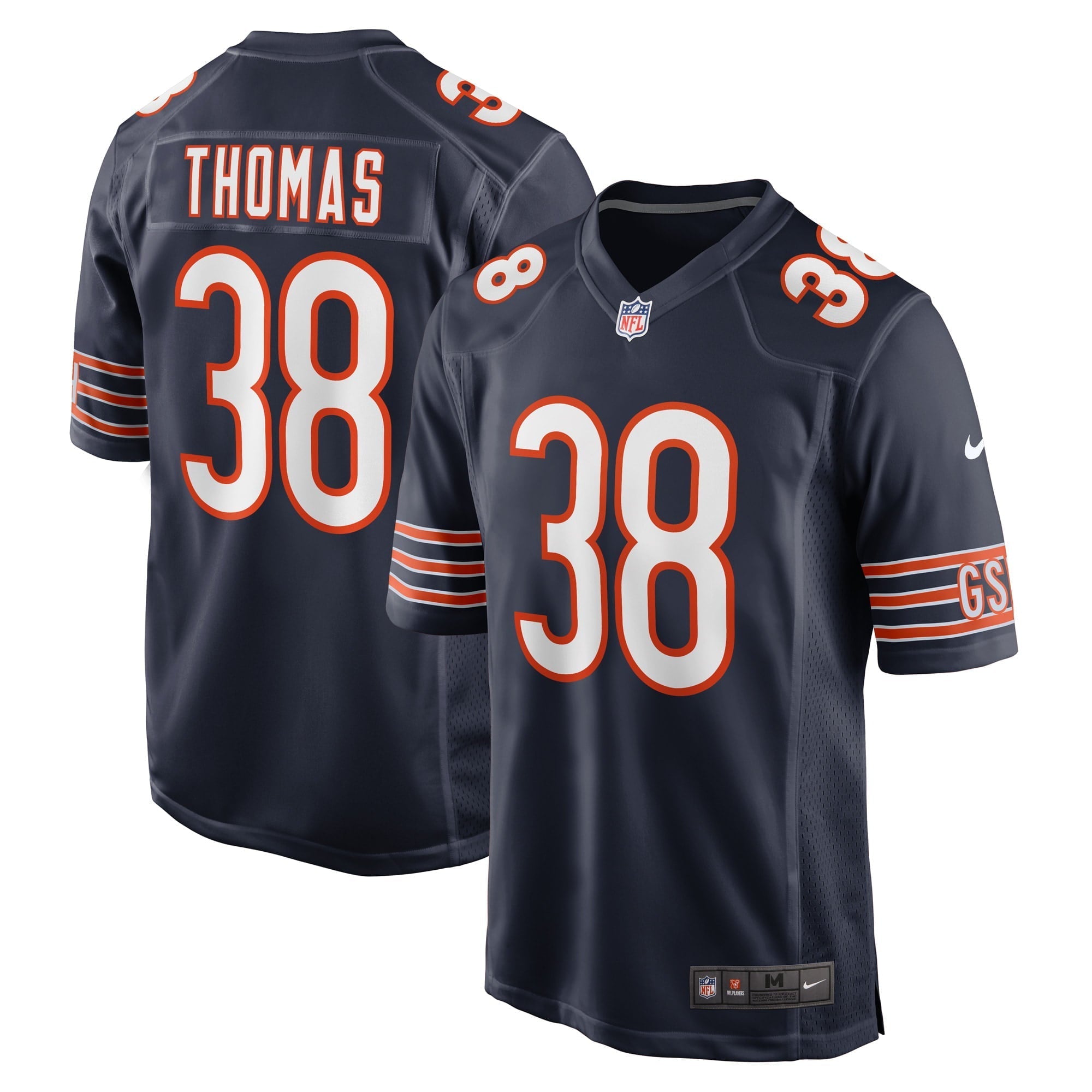 Men's Nike A.J. Thomas Navy Chicago Bears Game Player Jersey - vstockx