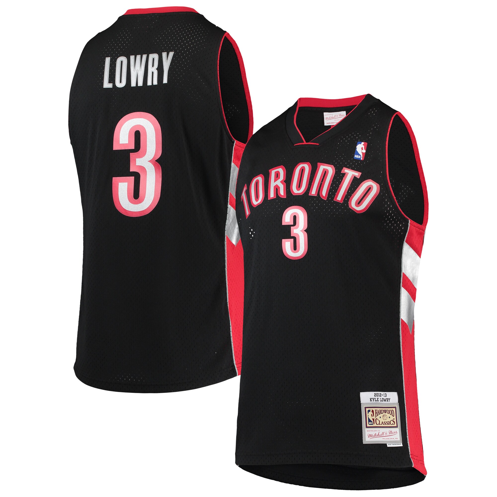 Kyle Lowry Toronto Raptors Mitchell & Ness 2001/02 Hardwood Classics Swingman Jersey - Black - vstockx