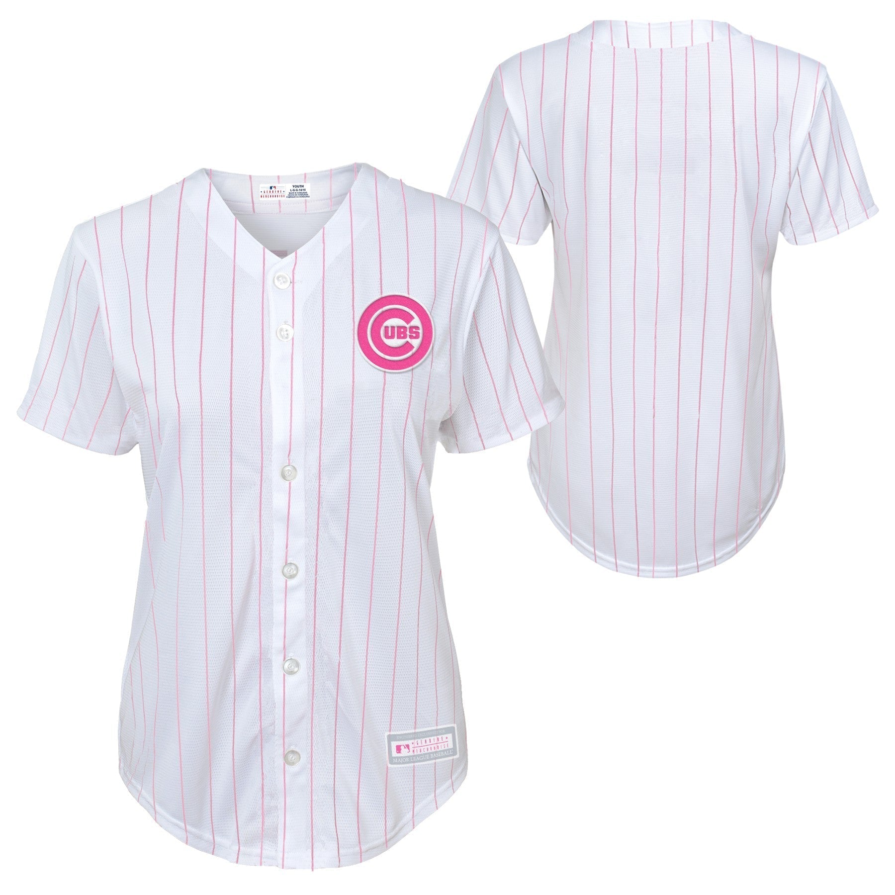 Chicago Cubs Youth Replica Pink Jersey - vstockx