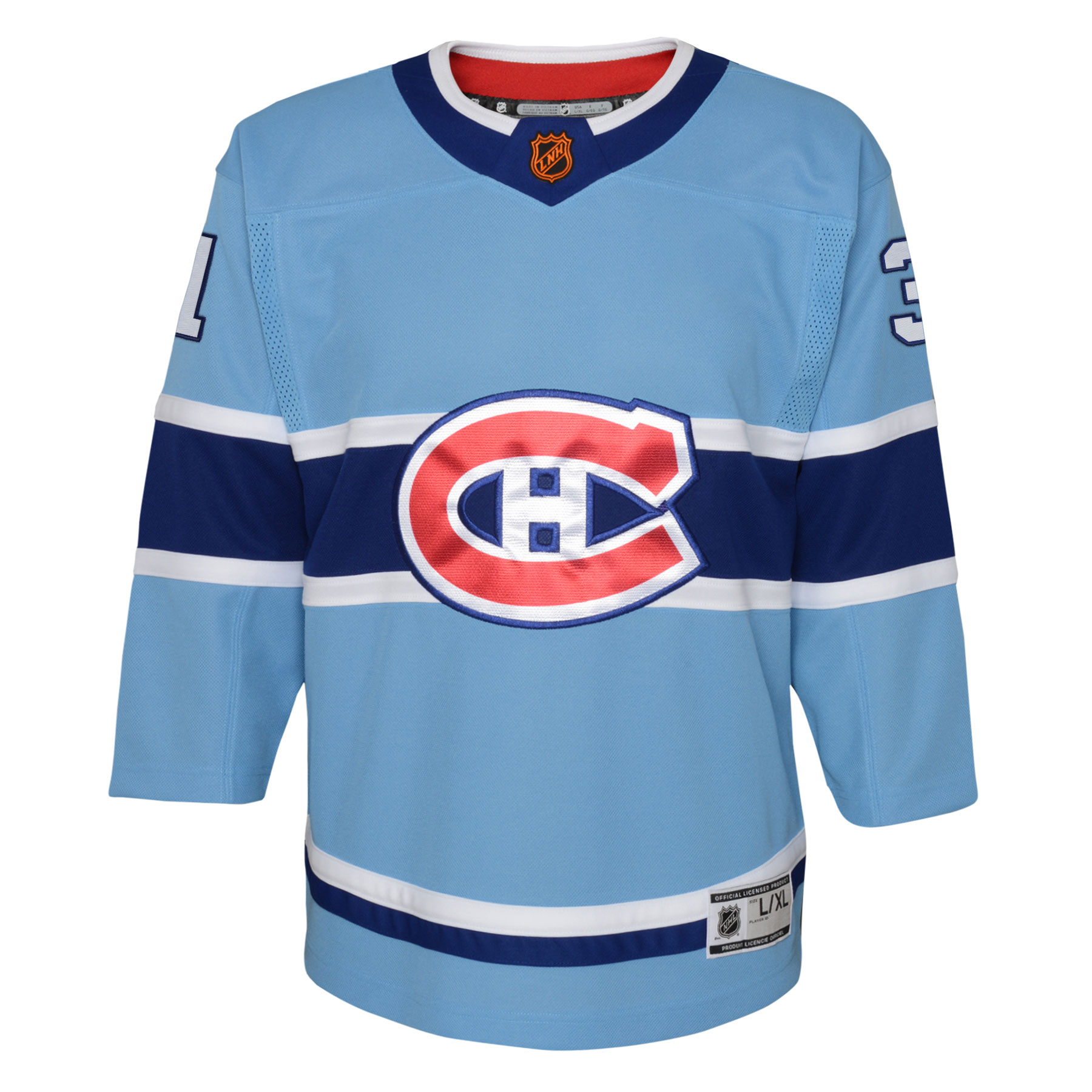 Carey Price Montreal Canadiens Youth Special Edition 2.0 Premier Player Jersey - Light Blue - vstockx