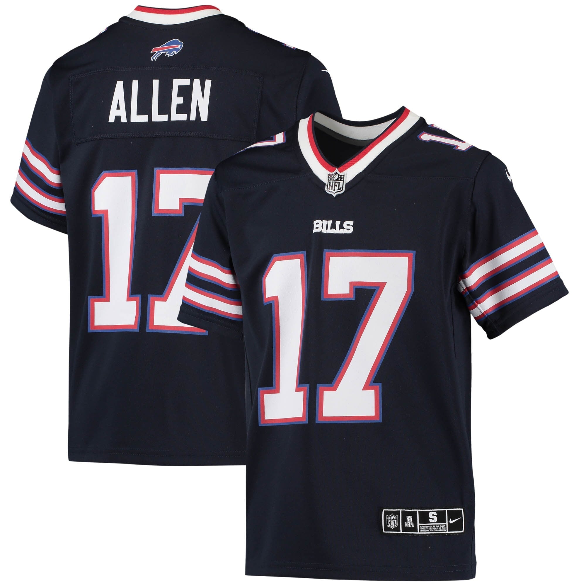 Youth Nike Josh Allen Navy Buffalo Bills Inverted Team Game Jersey - vstockx