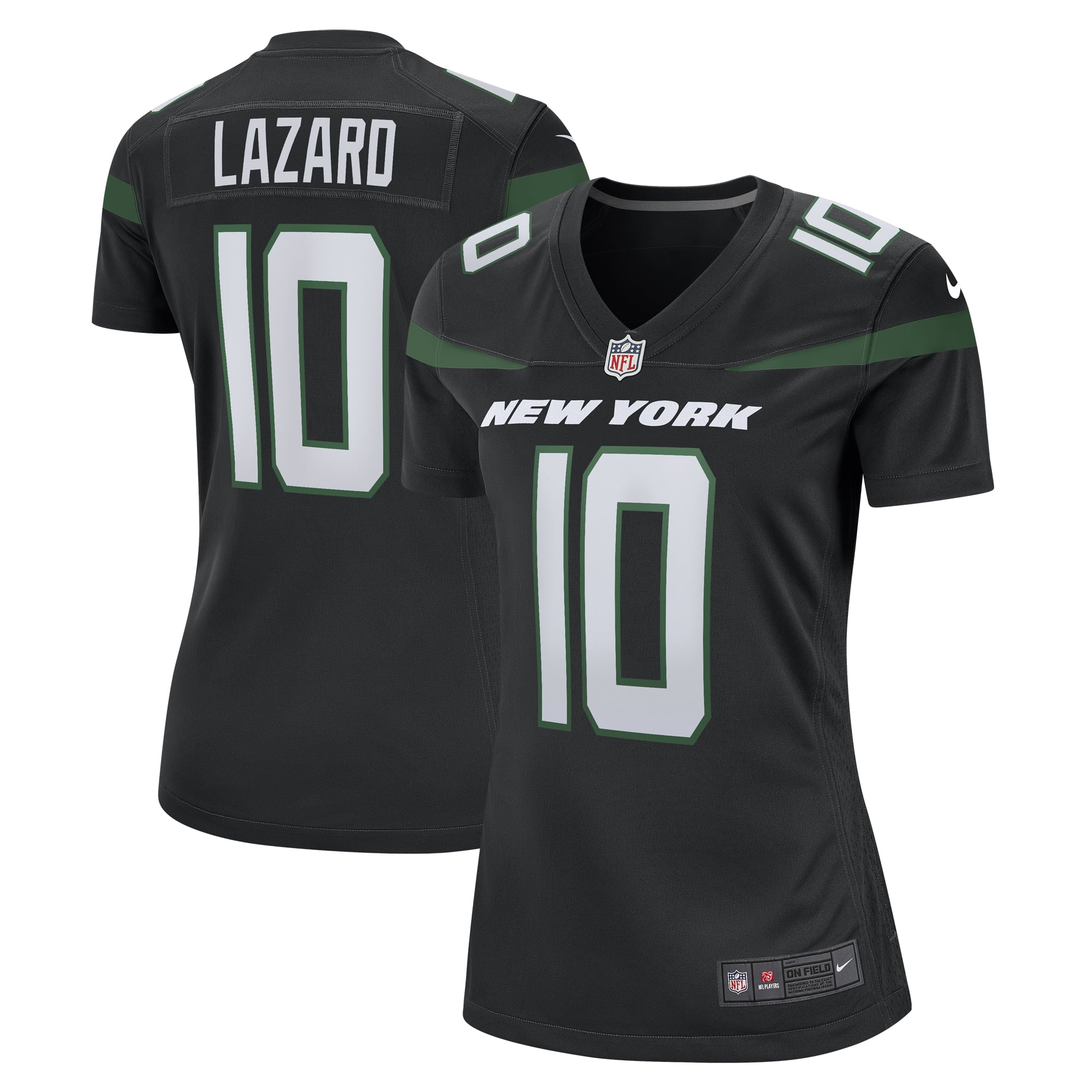 Women's Nike Allen Lazard Stealth Black New York Jets Alternate Game Jersey - vstockx