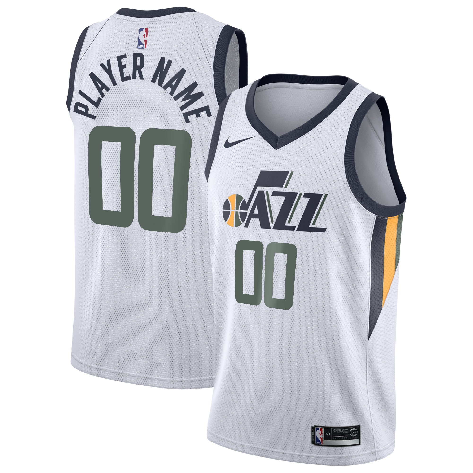 Utah Jazz Nike 2020/21 Swingman Custom Jersey - Association Edition - White - vstockx