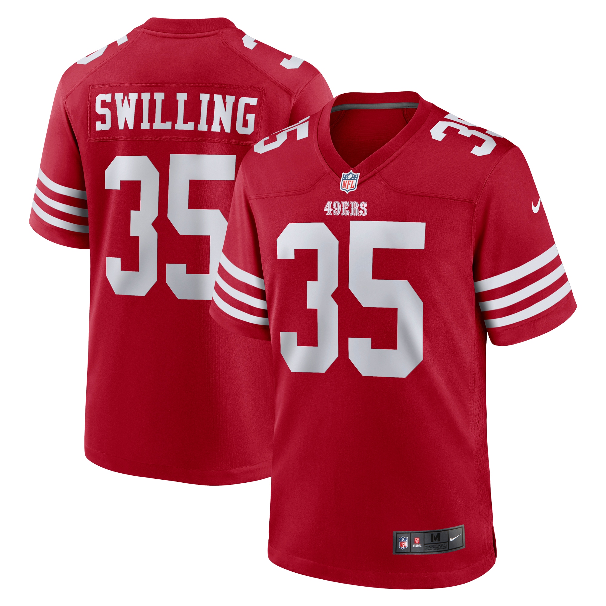 Tre Swilling San Francisco 49ers Nike Team Game Jersey - Scarlet - vstockx