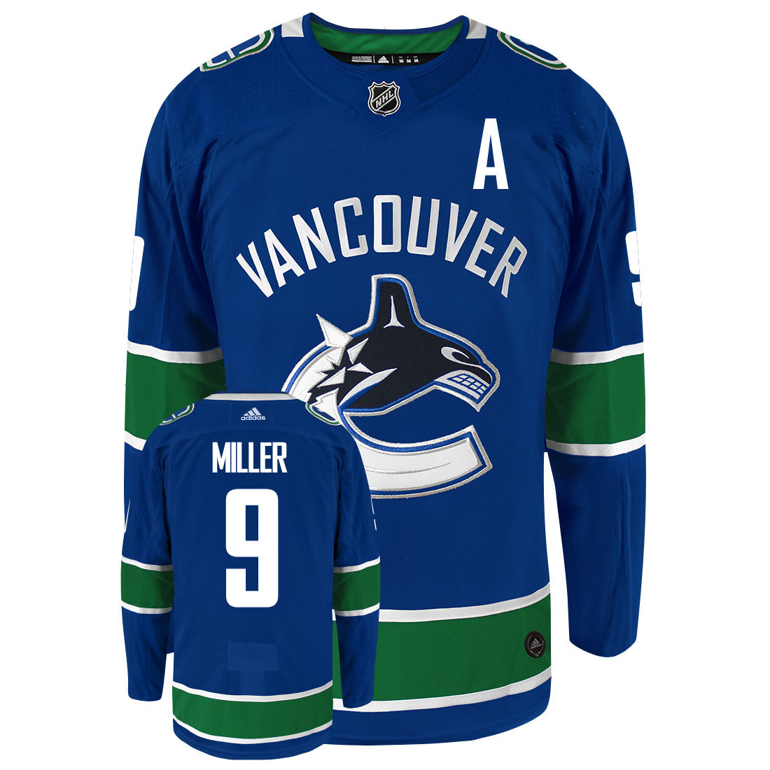 JT Miller Vancouver Canucks Adidas Primegreen Authentic NHL Hockey Jersey - vstockx