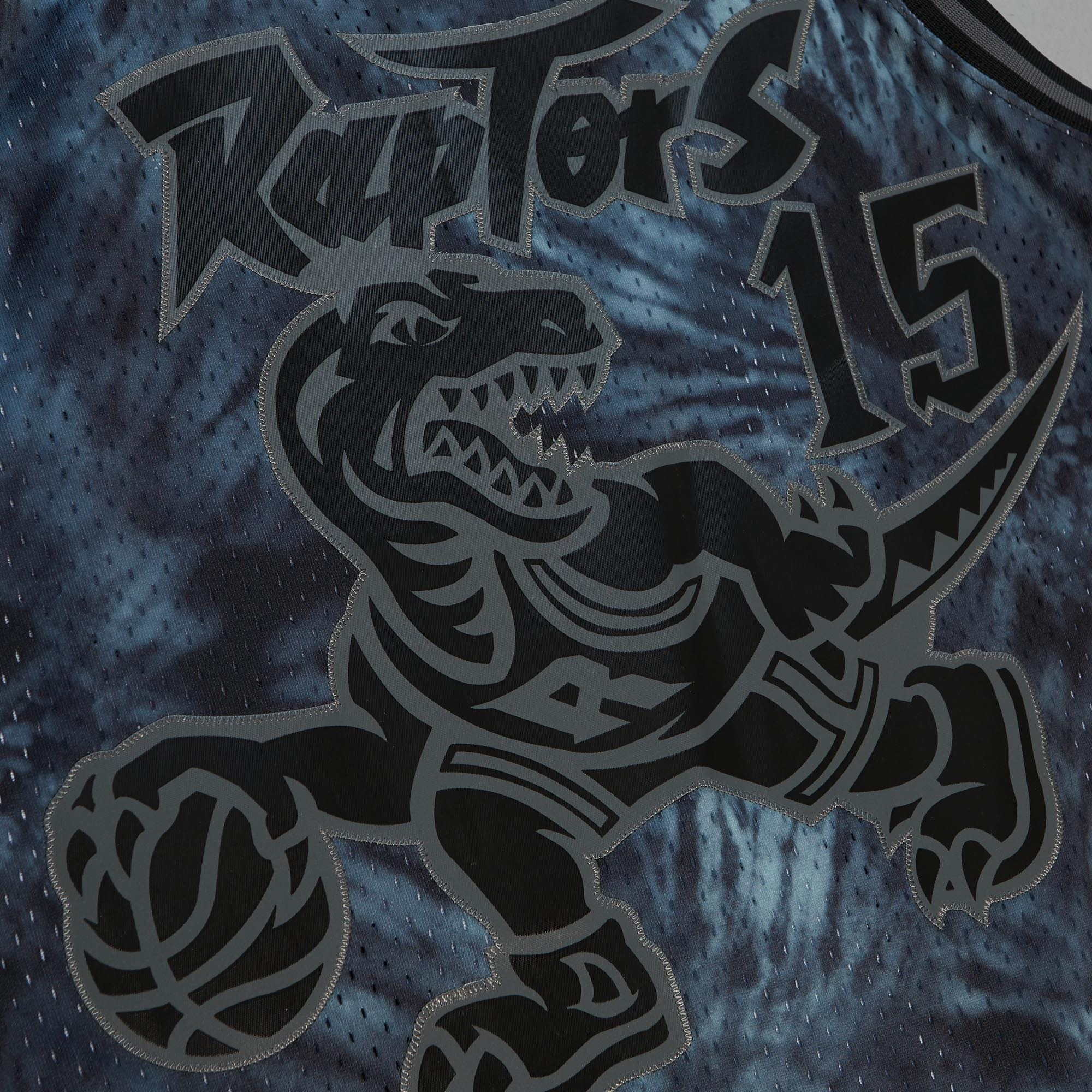 Vince Carter Toronto Raptors Mitchell & Ness Hardwood Classics 1998/99 Tie-Dye Swingman Jersey - Black - vstockx