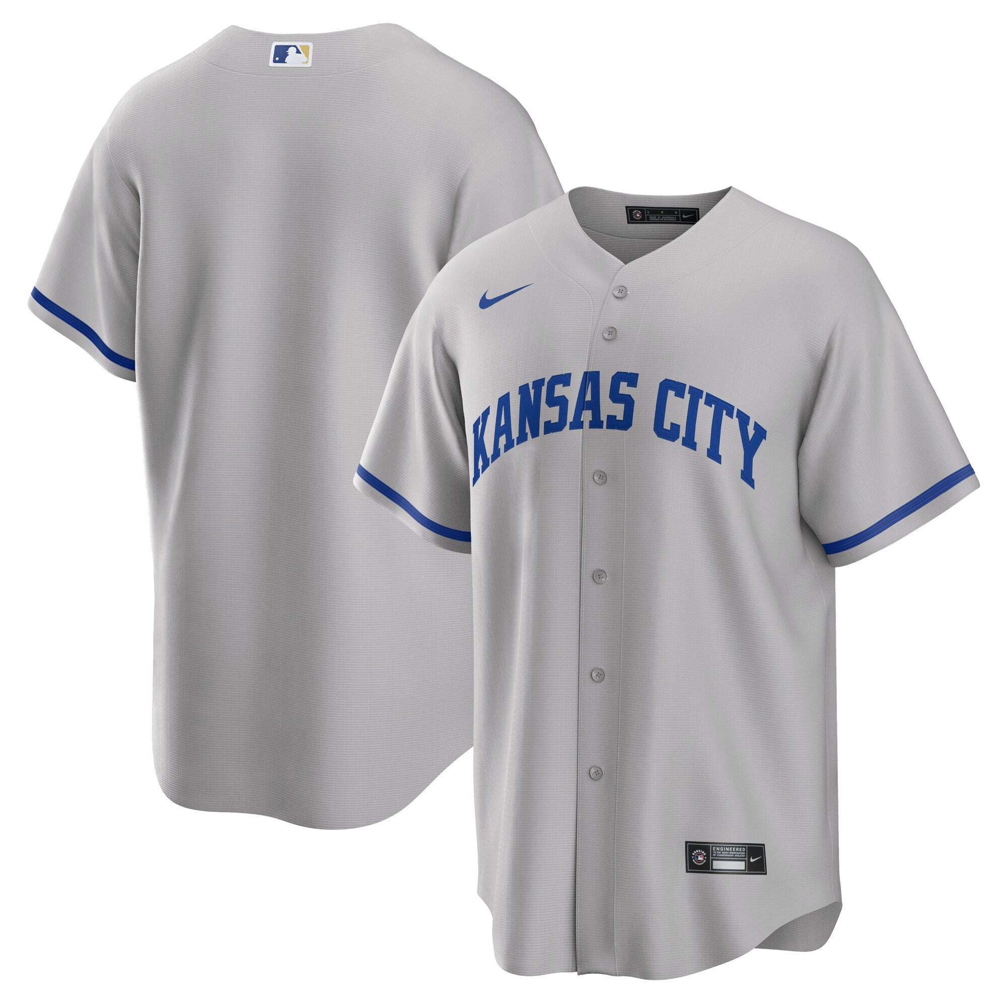 Kansas City Royals Nike Road Replica Team Jersey - Gray - vstockx