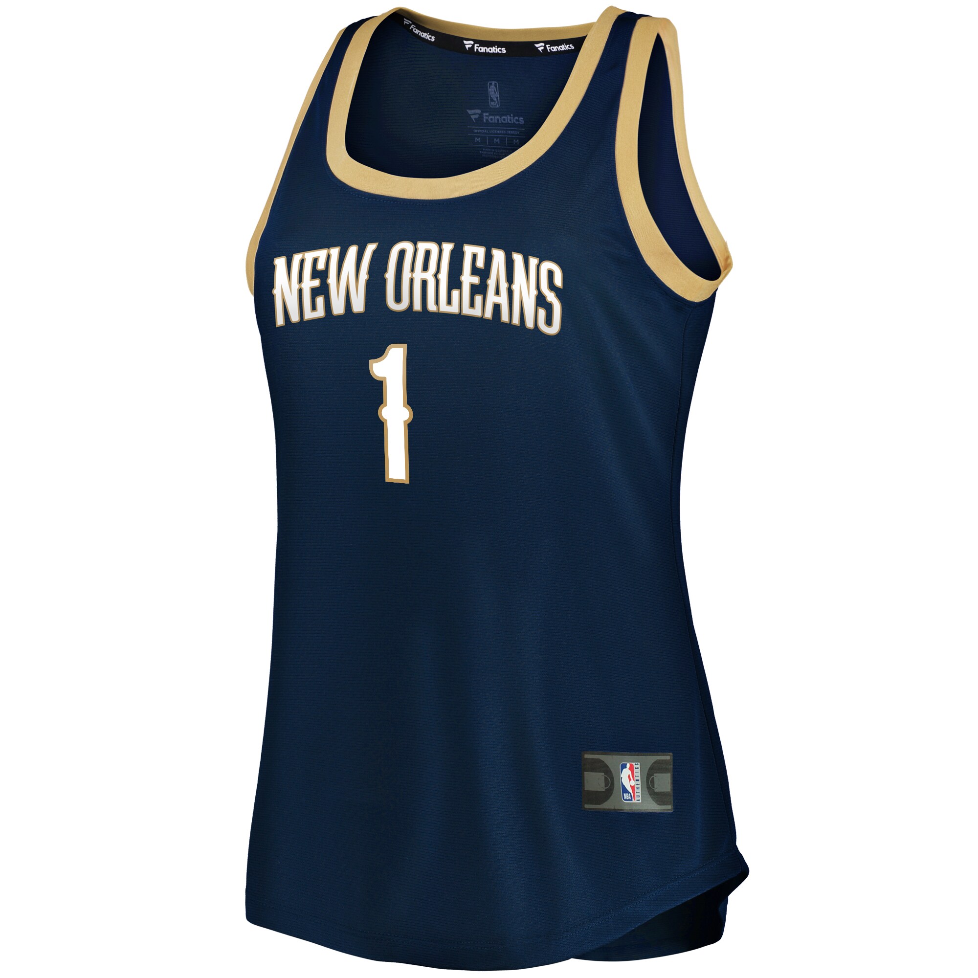Zion Williamson New Orleans Pelicans Fanatics Branded Women's 2019/20 Fast Break Team Tank Jersey - Icon Edition - Navy - vstockx