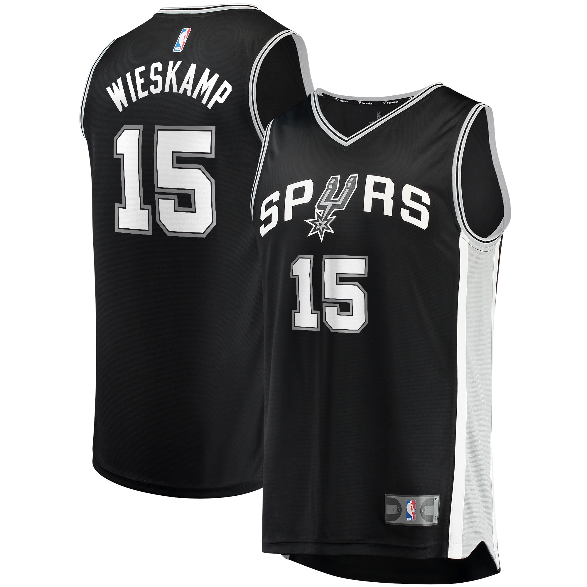 Joe Wieskamp San Antonio Spurs Fanatics Branded 2021/22 Fast Break Replica Jersey - Icon Edition - Black - vstockx