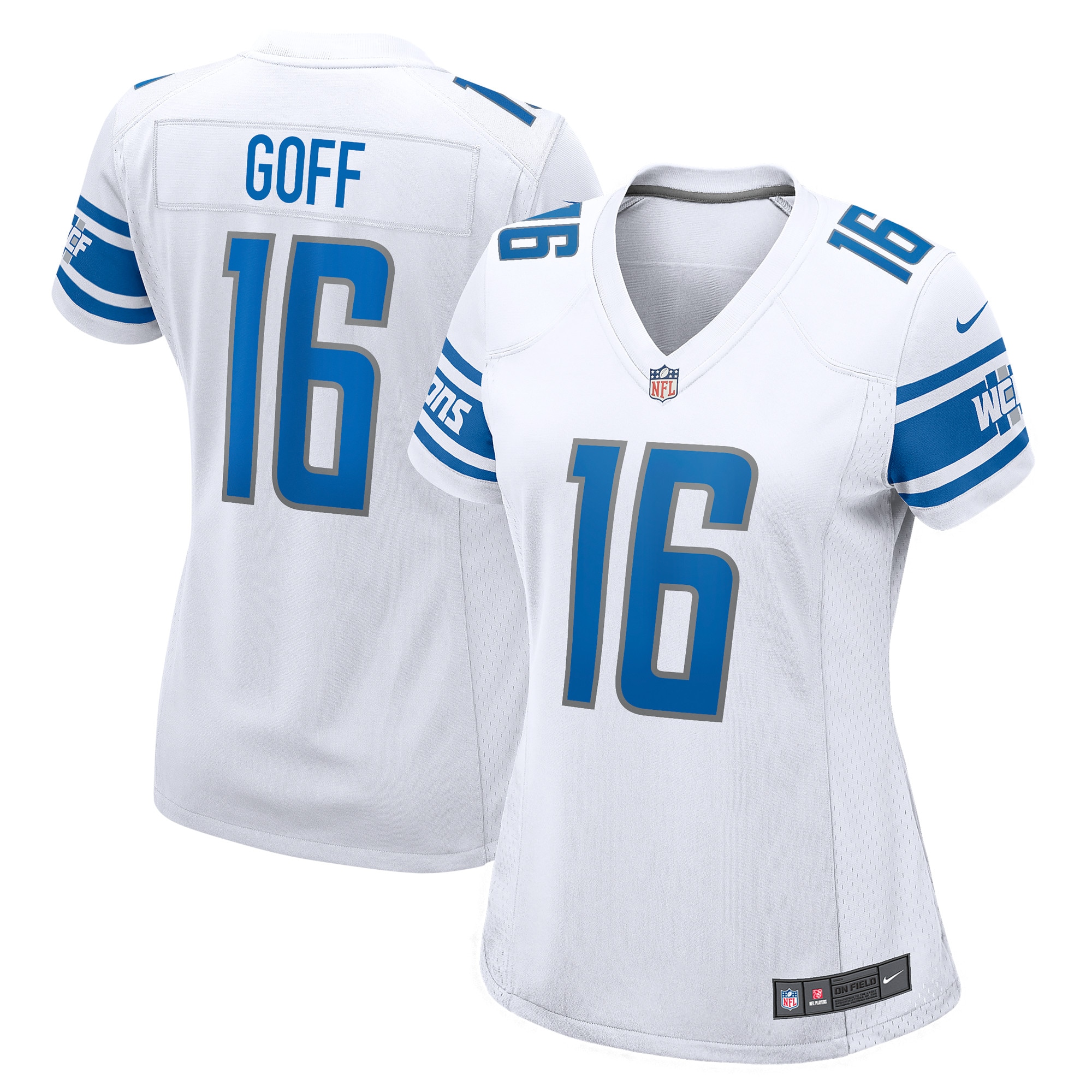 Jared Goff Detroit Lions Nike Women's Game Player Jersey - White - vstockx