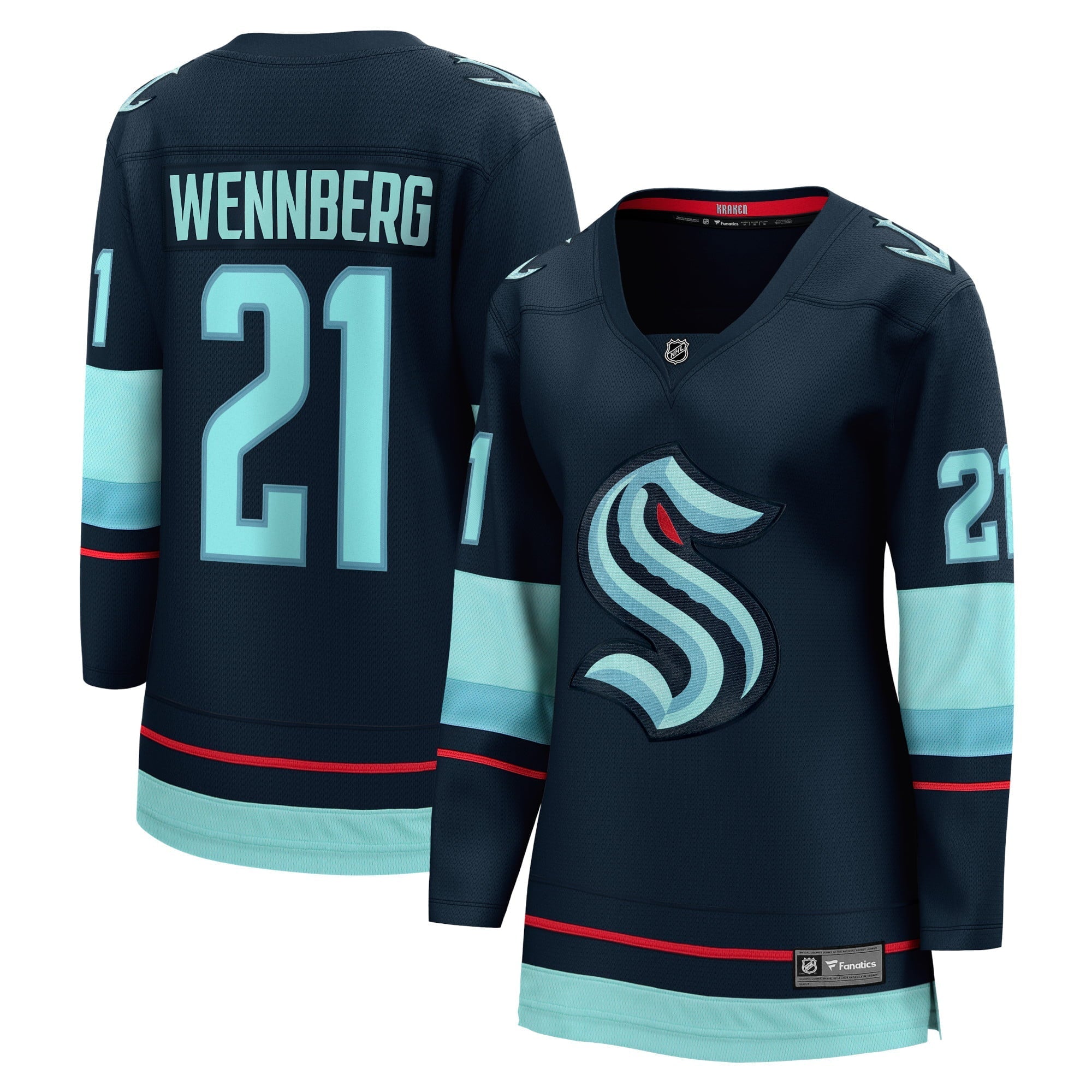 Women's Fanatics Branded Alexander Wennberg Navy Seattle Kraken Home Breakaway Player Jersey - vstockx