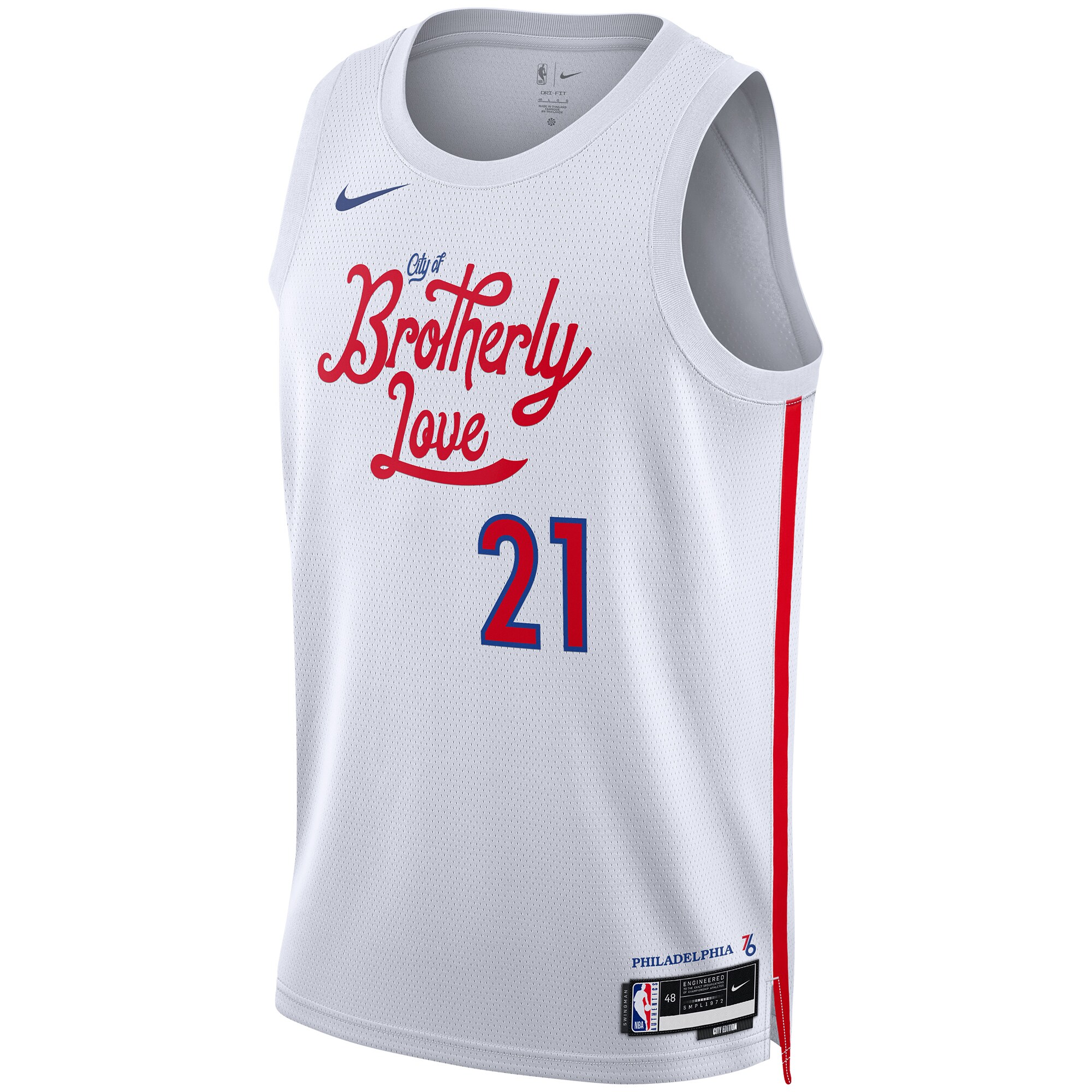 Joel Embiid Philadelphia 76ers Nike Unisex 2022/23 Swingman Jersey - City Edition - White - vstockx