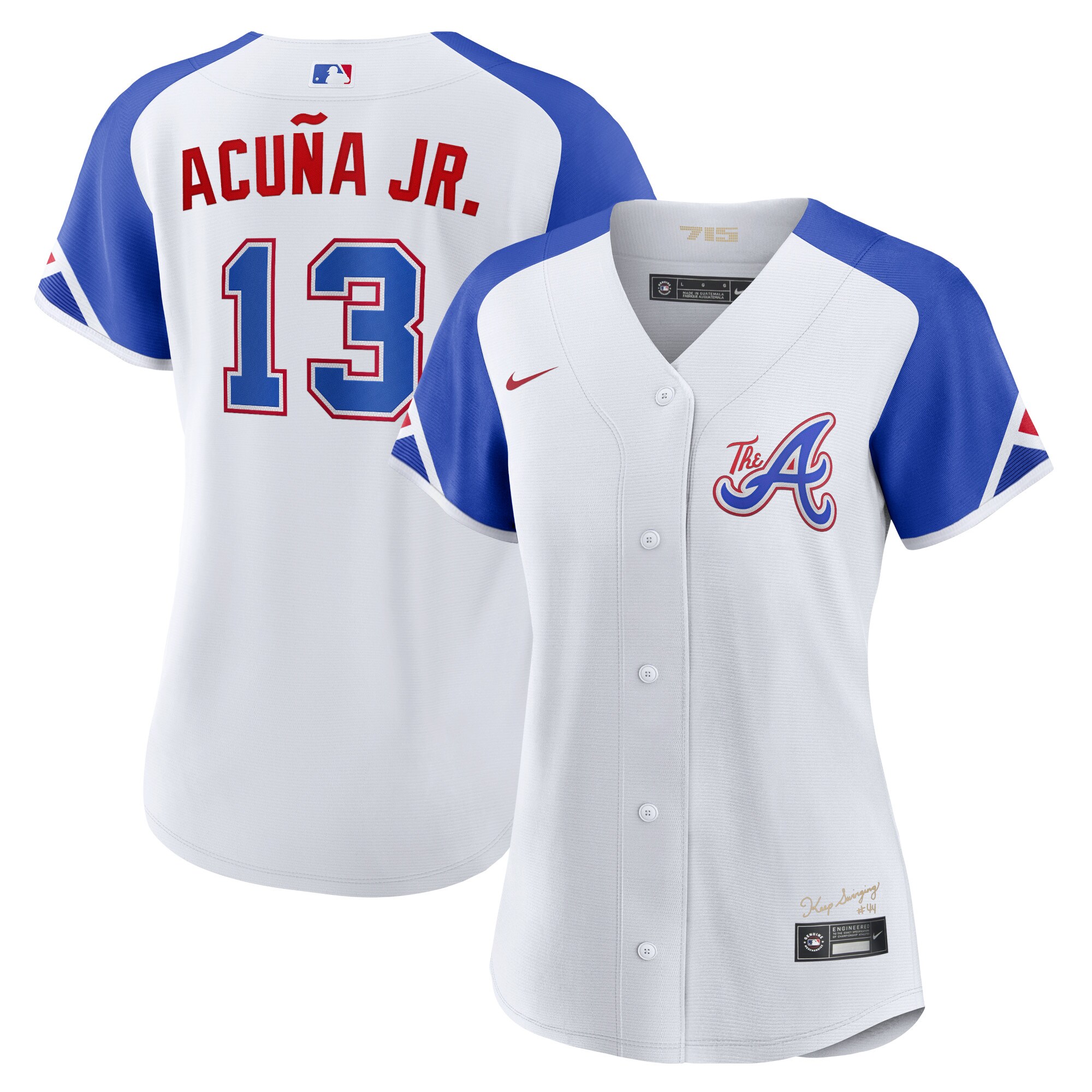 Ronald Acuna Jr. Atlanta Braves Nike Women's 2023 City Connect Replica Player Jersey - White - vstockx