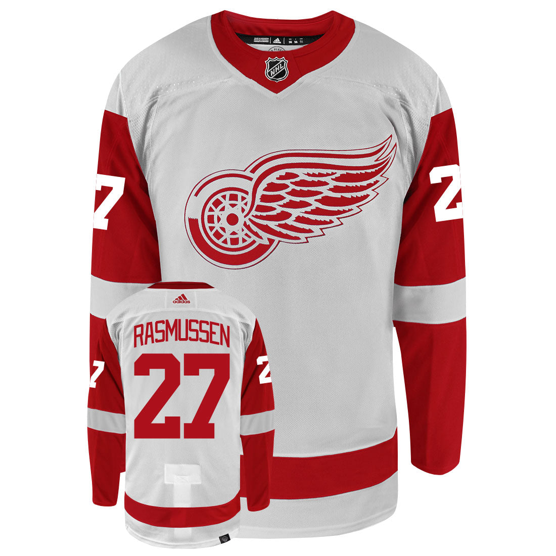 Michael Rasmussen Detroit Red Wings Adidas Primegreen Authentic NHL Hockey Jersey - vstockx