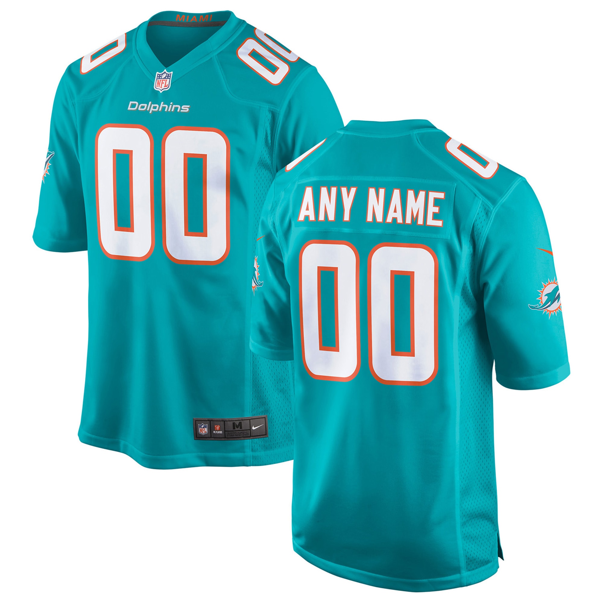 Miami Dolphins Nike Youth Custom Game Jersey - Aqua - vstockx