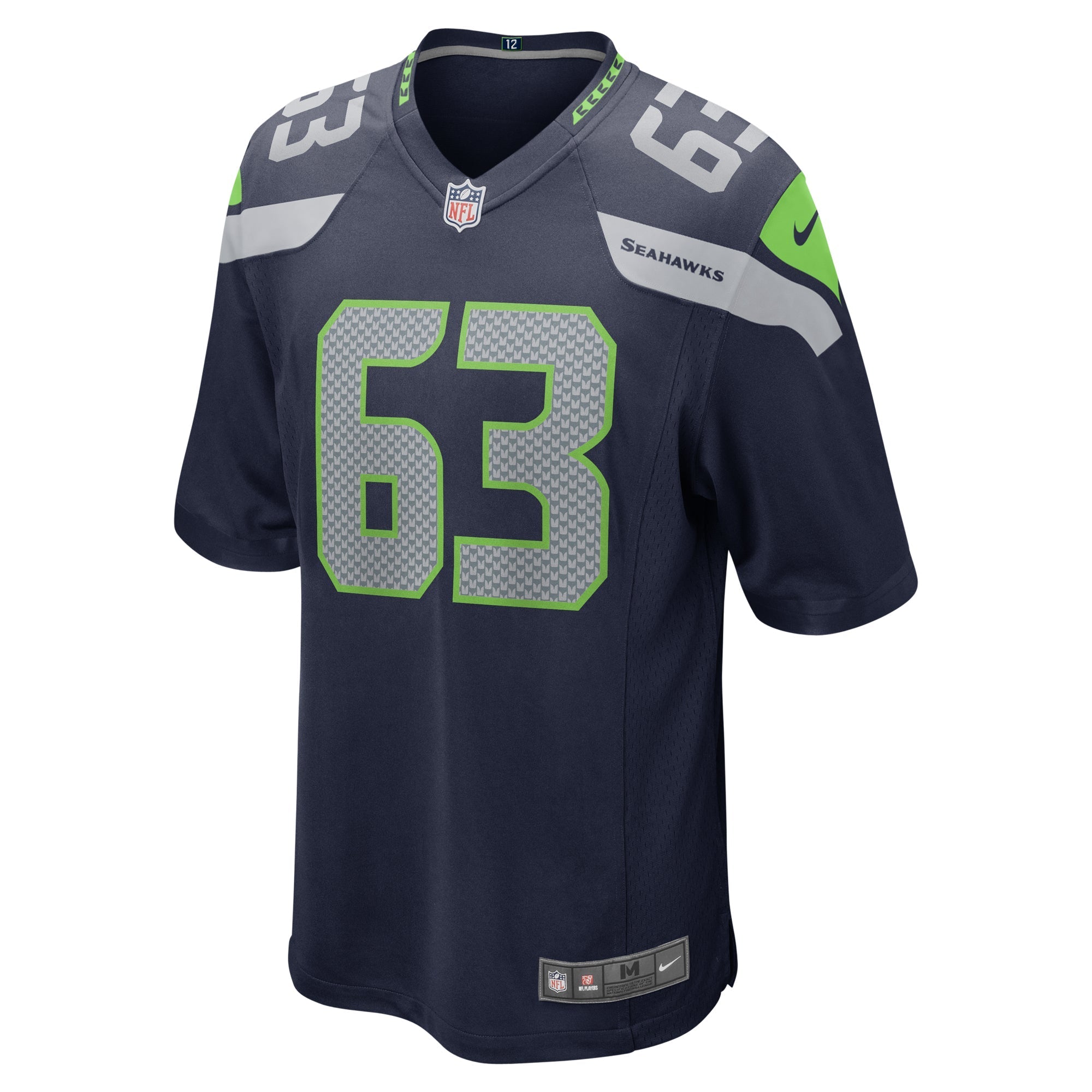 Men's Nike Evan Brown College Navy Seattle Seahawks Game Jersey - vstockx