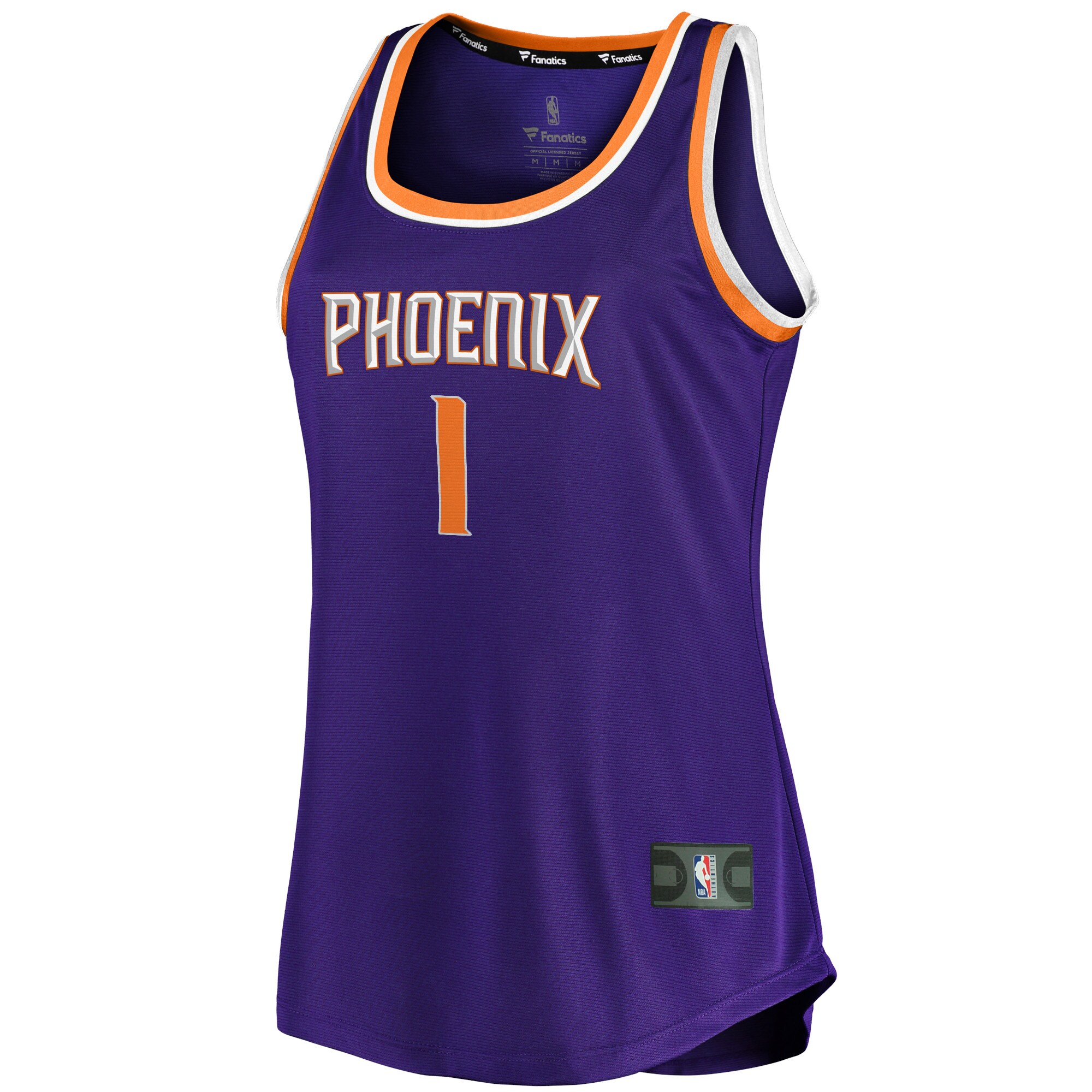 Devin Booker Phoenix Suns Fanatics Branded Women's Fast Break Team Tank Jersey - Icon Edition - Purple - vstockx