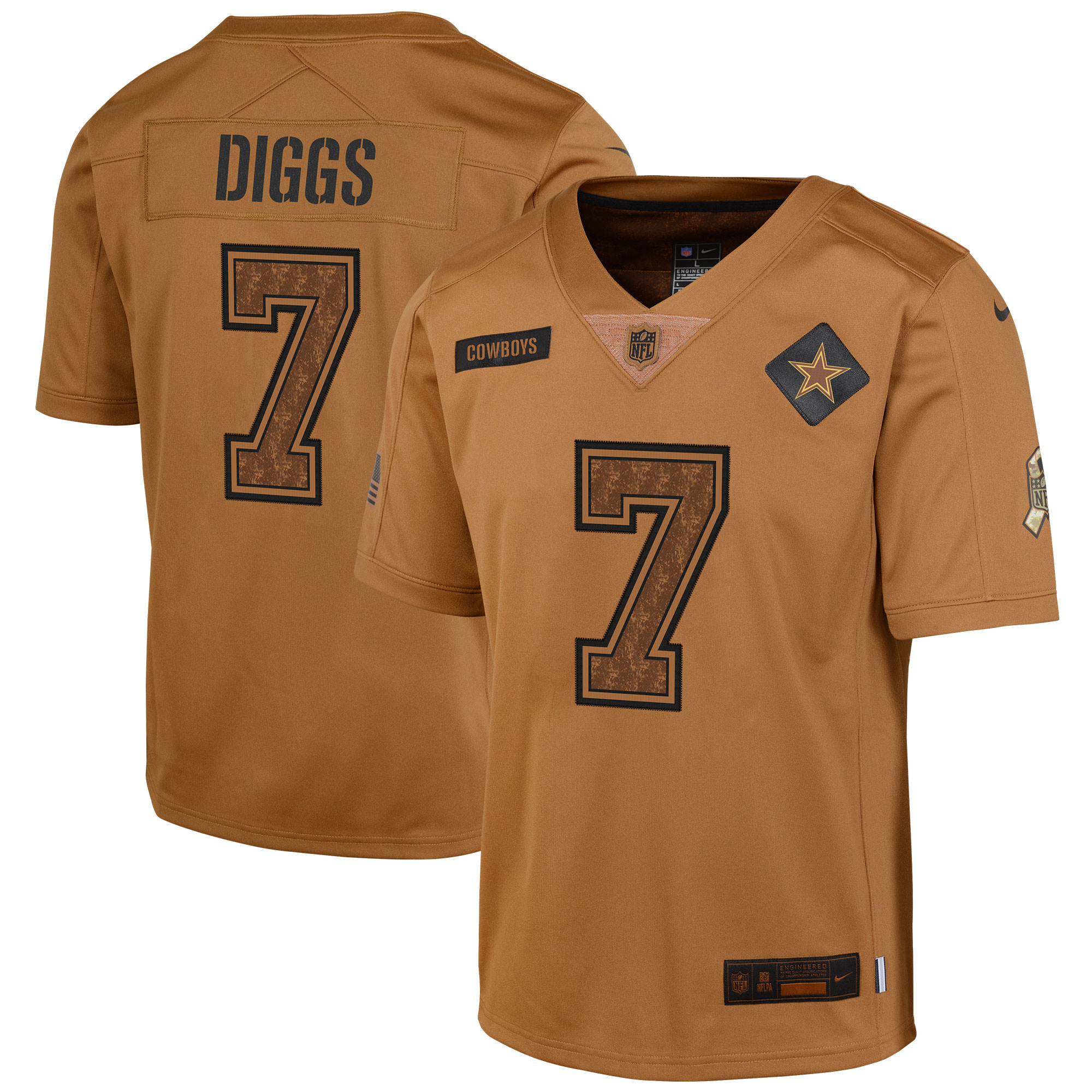 Trevon Diggs Dallas Cowboys Nike Youth 2023 Salute To Service Limited Jersey - Brown - vstockx