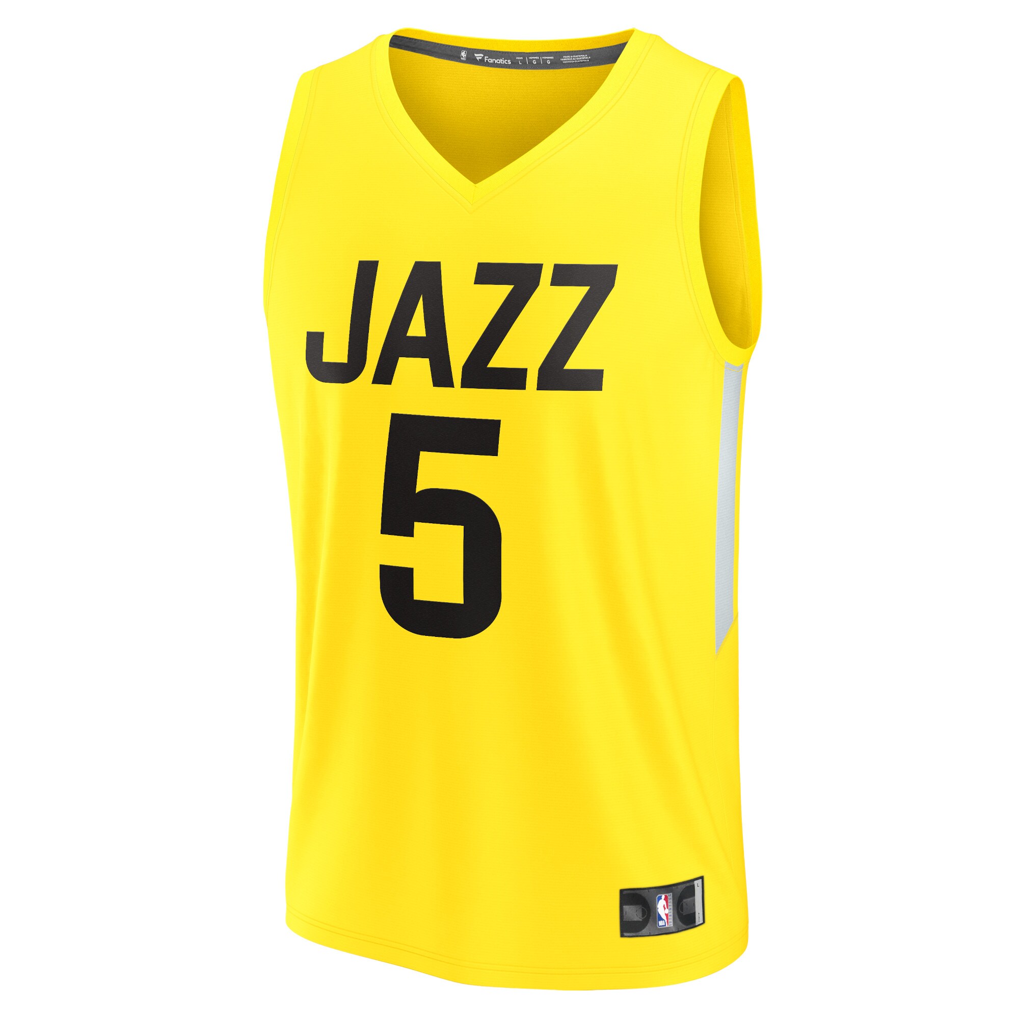 Malik Beasley Utah Jazz Fanatics Branded Fast Break Replica Jersey - Icon Edition - Yellow - vstockx