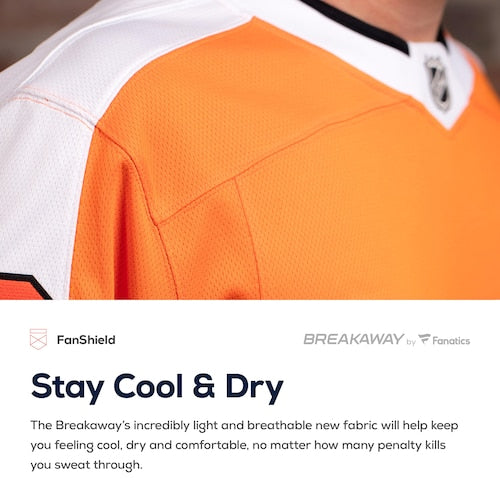 Men's Fanatics Branded Orange Philadelphia Flyers Breakaway Home Jersey - vstockx