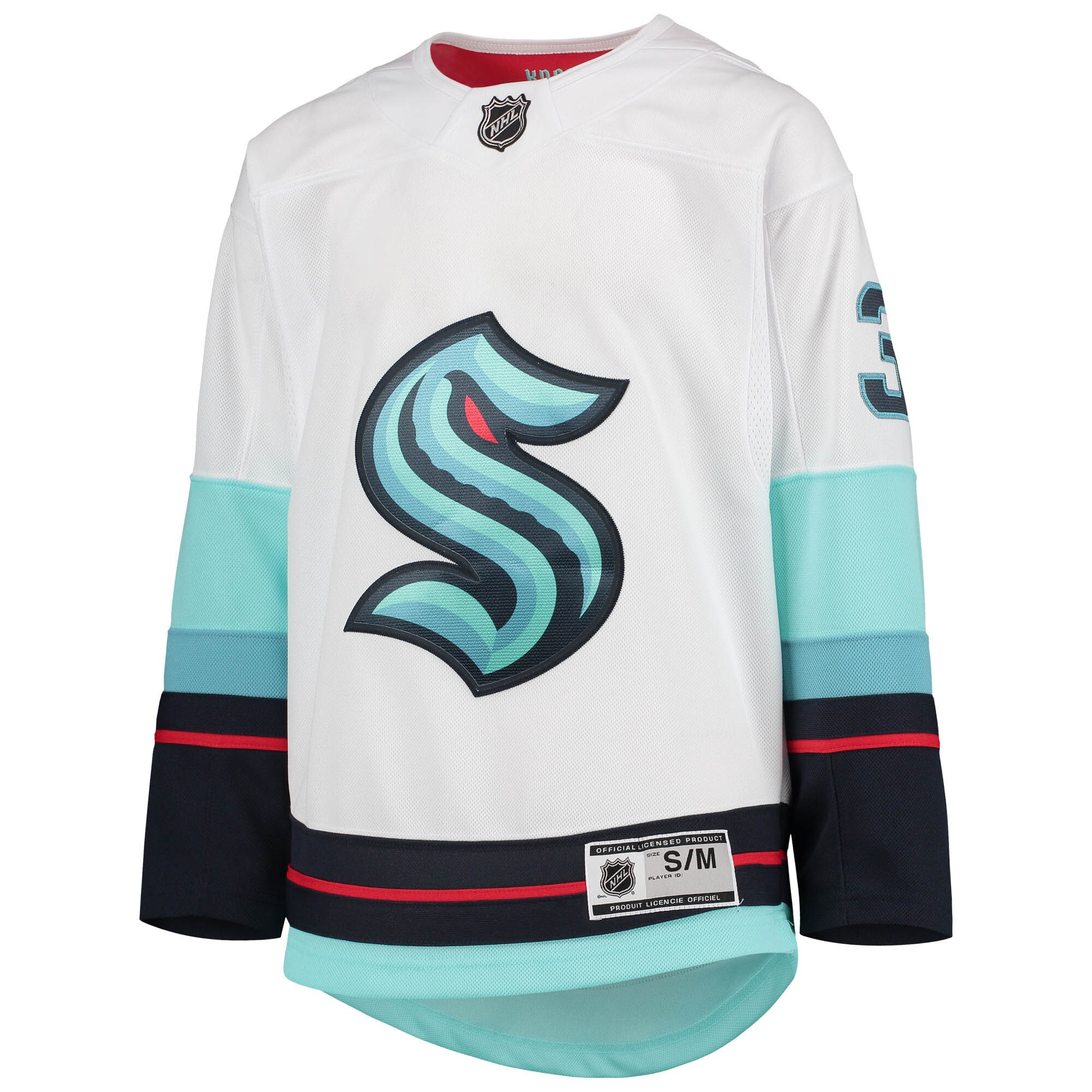 Philipp Grubauer Seattle Kraken Youth Away Premier Player Jersey - White - vstockx