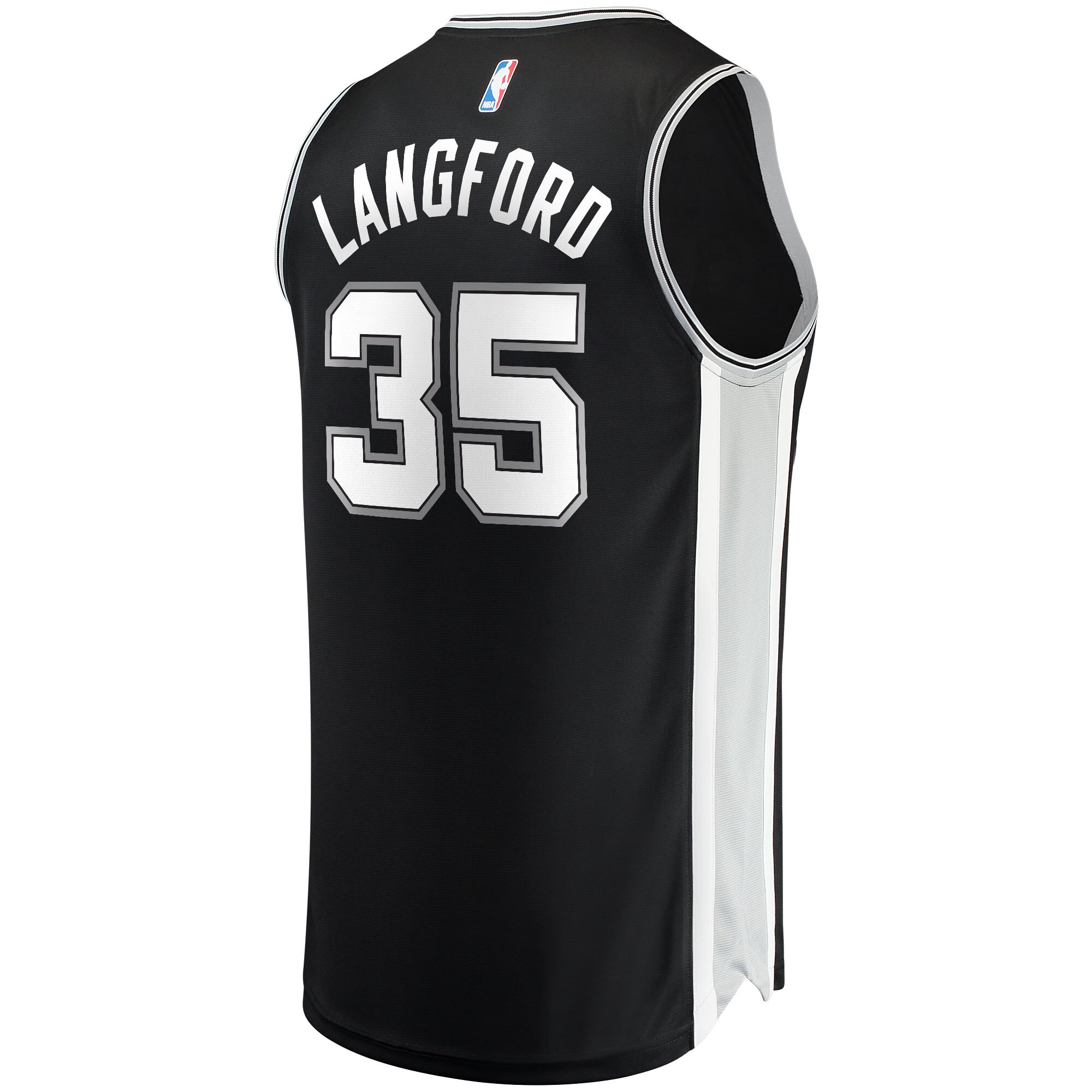 Romeo Langford San Antonio Spurs Fanatics Branded 2021/22 Fast Break Replica Jersey - Icon Edition - Black - vstockx