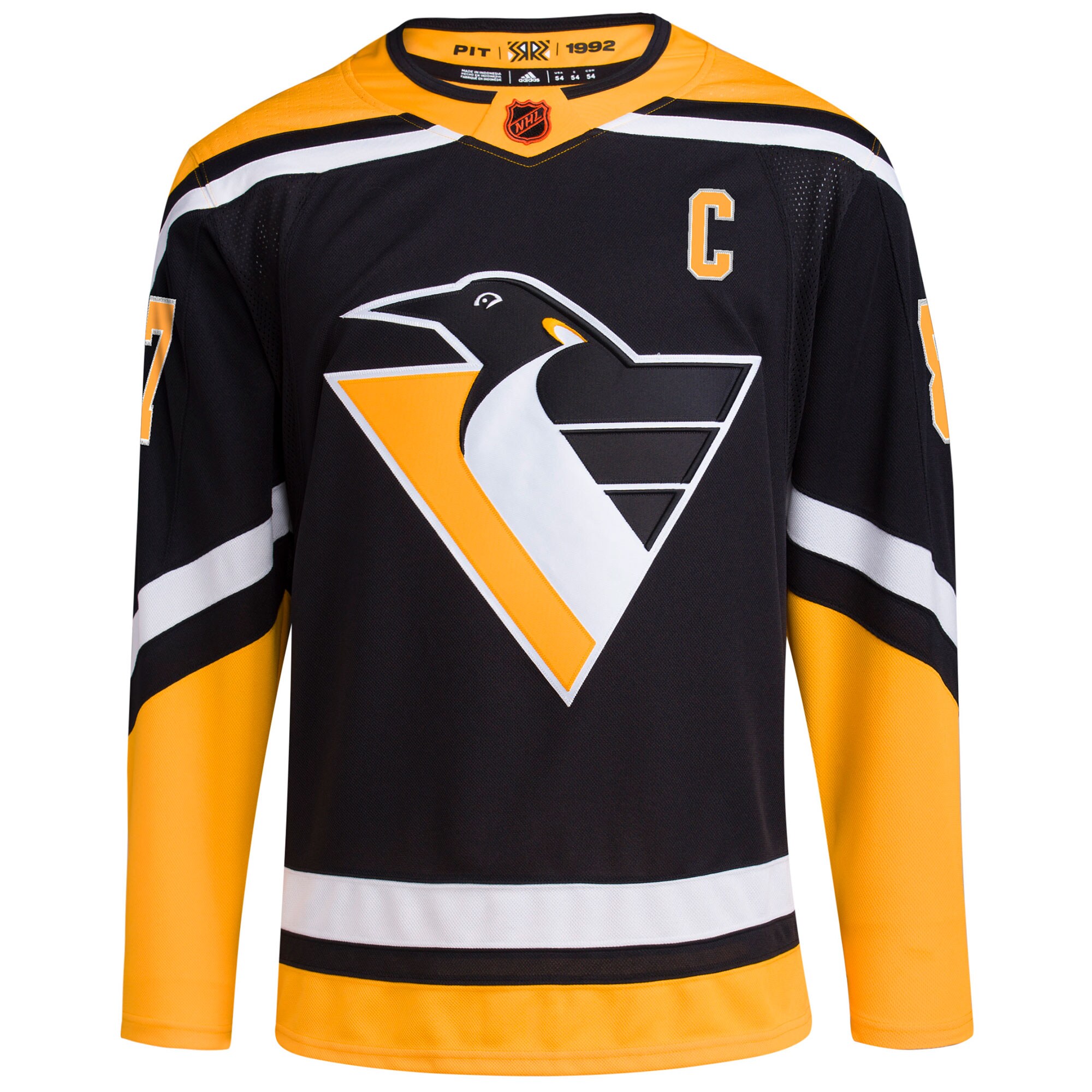 Sidney Crosby Pittsburgh Penguins adidas Reverse Retro 2.0 Authentic Player Jersey - Black - vstockx