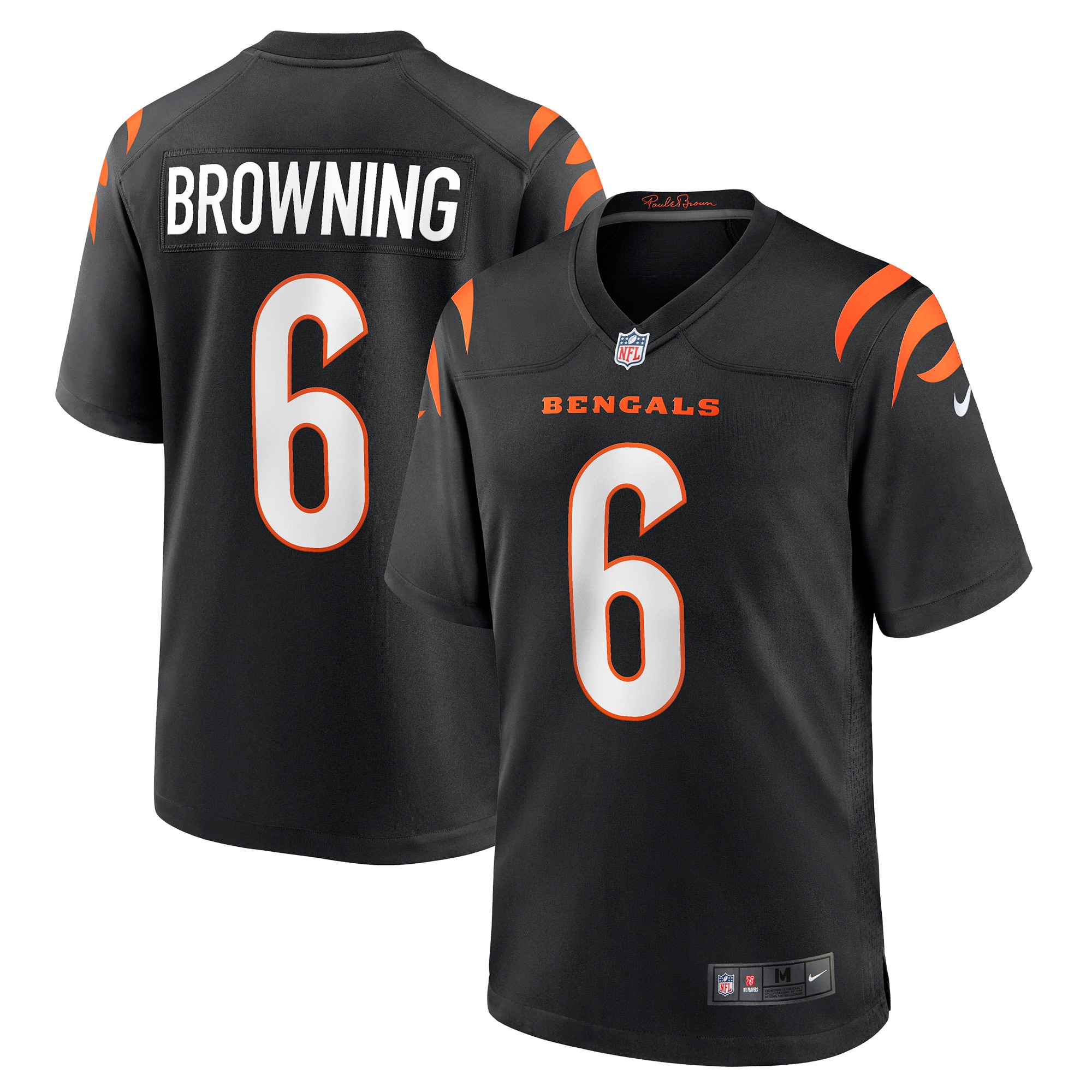 Jake Browning Cincinnati Bengals Nike Game Jersey - Black - vstockx