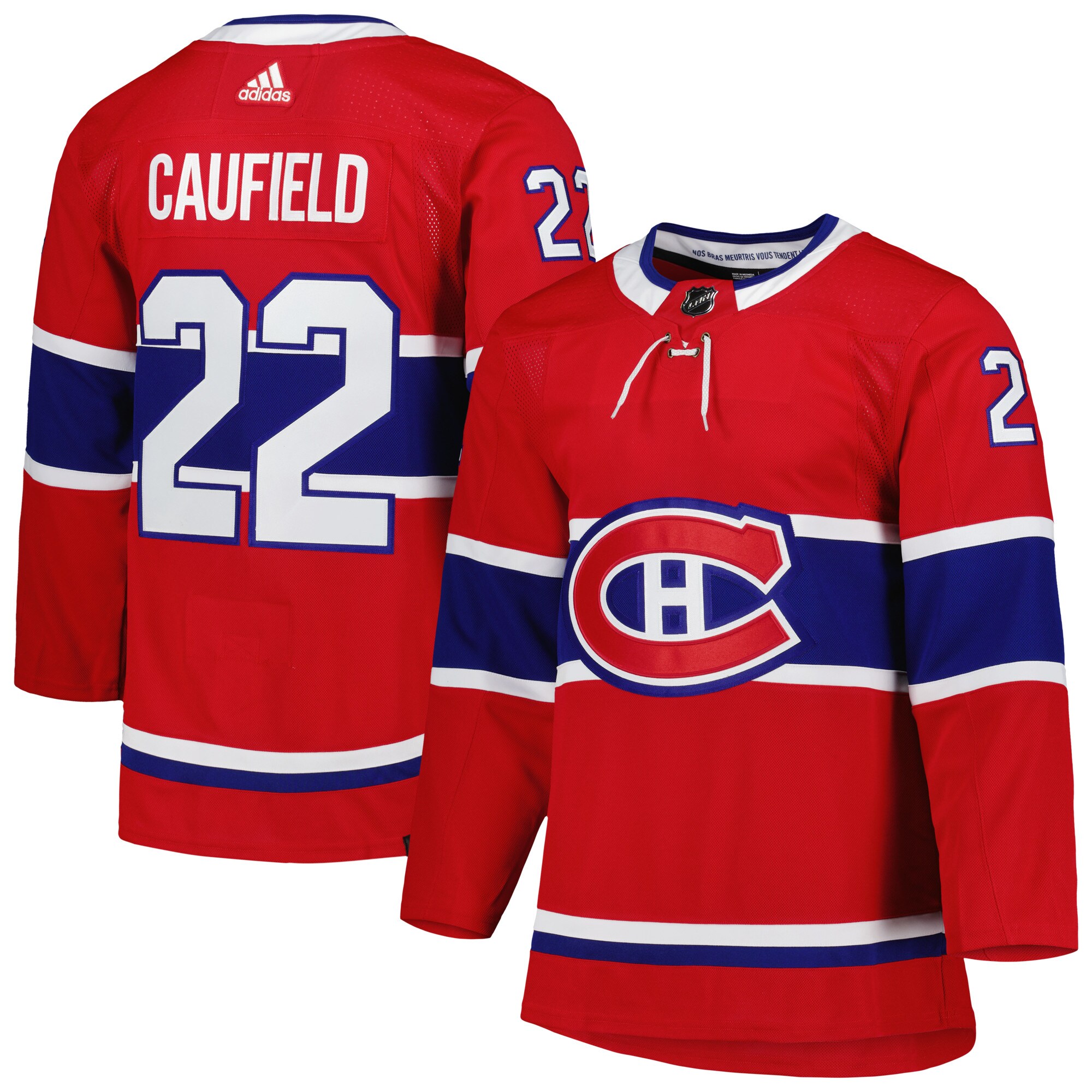 Cole Caufield Montreal Canadiens adidas Home Primegreen Authentic Pro Player Jersey - Red - vstockx