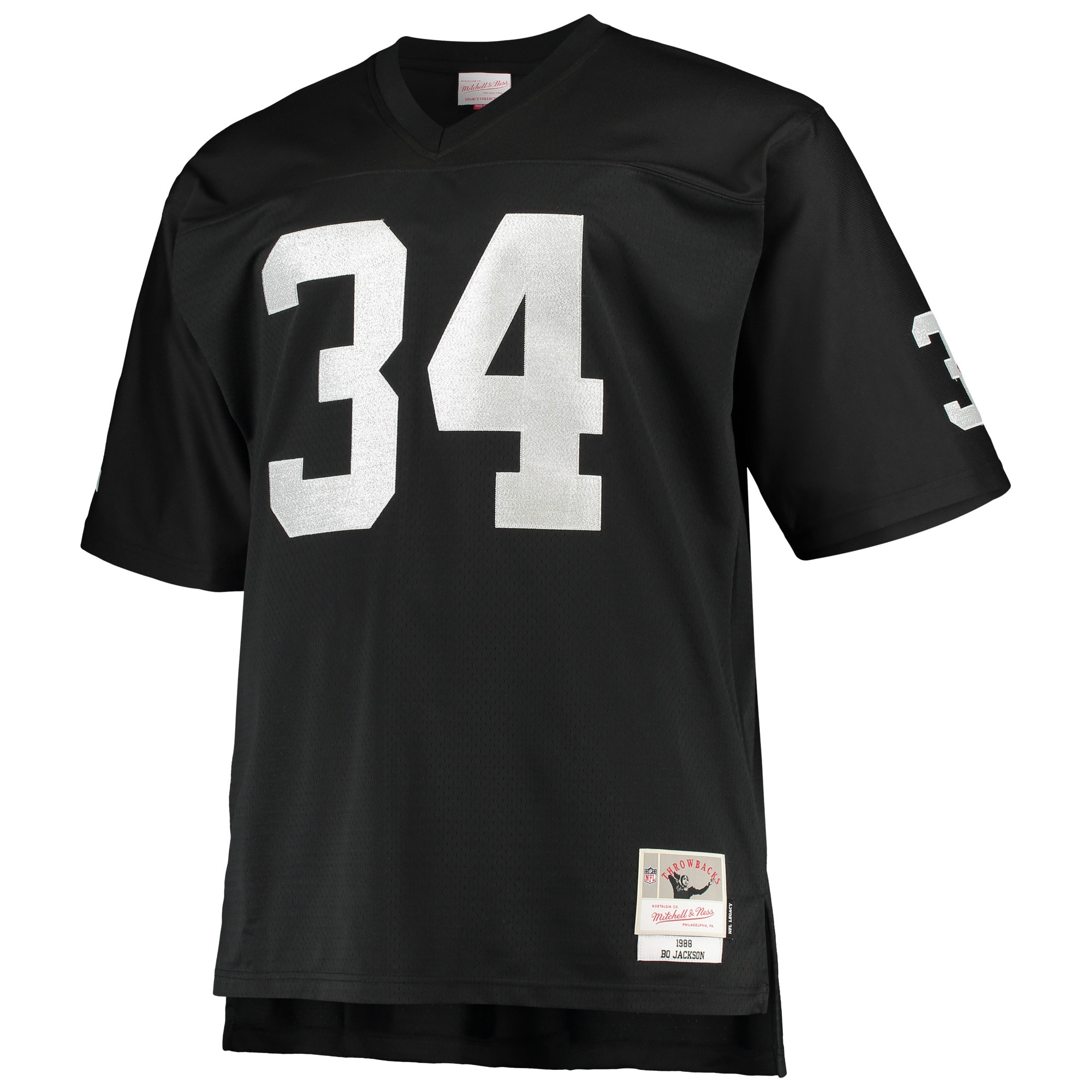 Bo Jackson Las Vegas Raiders Mitchell & Ness Big & Tall 1988 Retired Player Replica Jersey - Black - vstockx