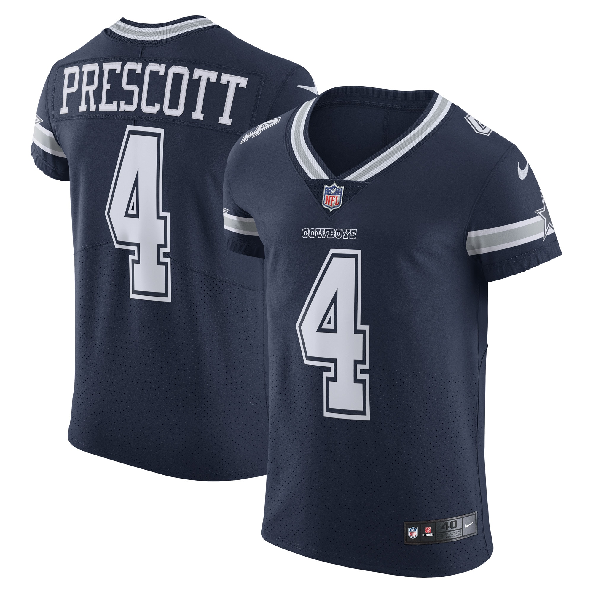 Dak Prescott Dallas Cowboys Nike Vapor Elite Player Team Jersey - Navy - vstockx
