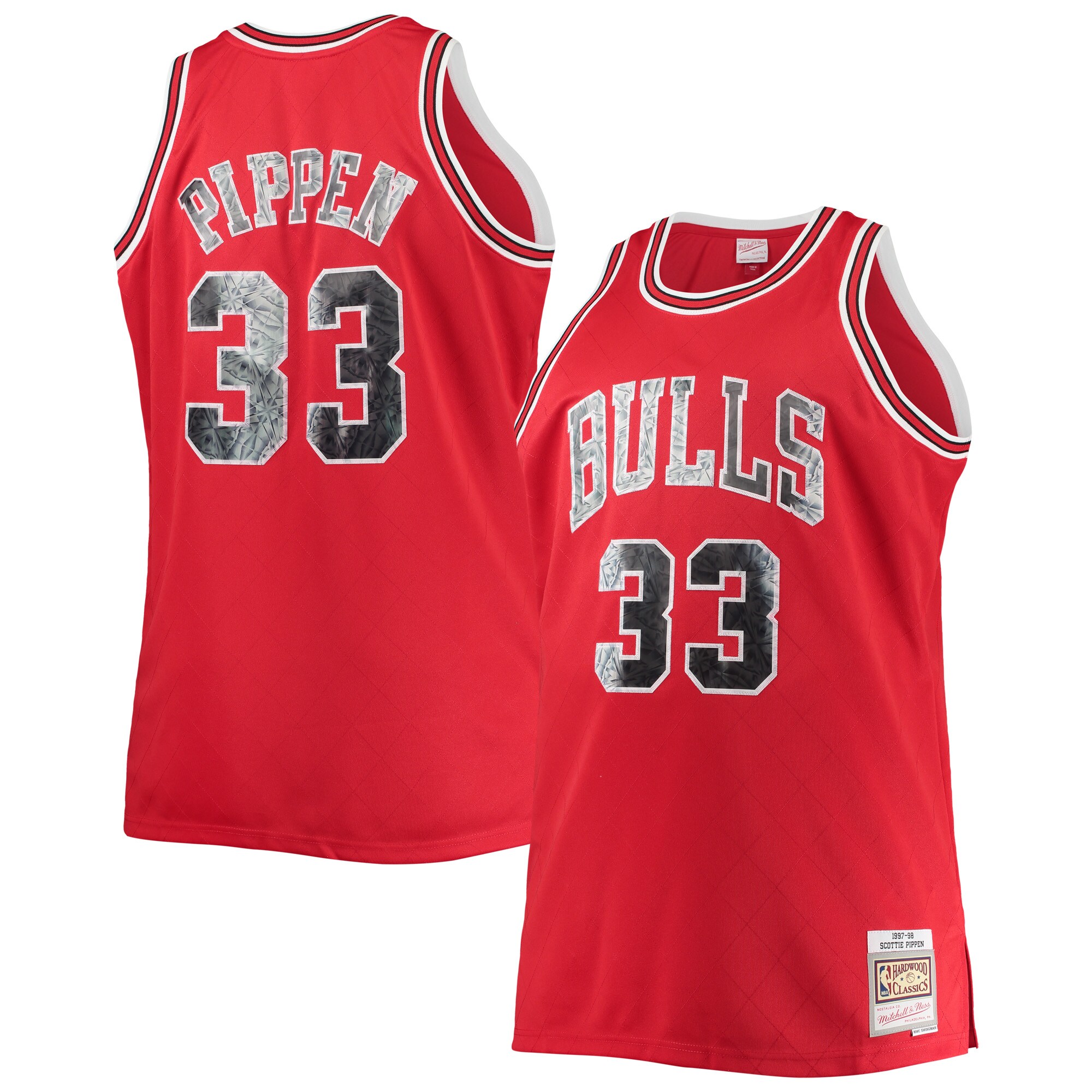 Scottie Pippen Chicago Bulls Mitchell & Ness Big & Tall 1997-98 NBA 75th Anniversary Diamond Swingman Jersey - Red - vstockx