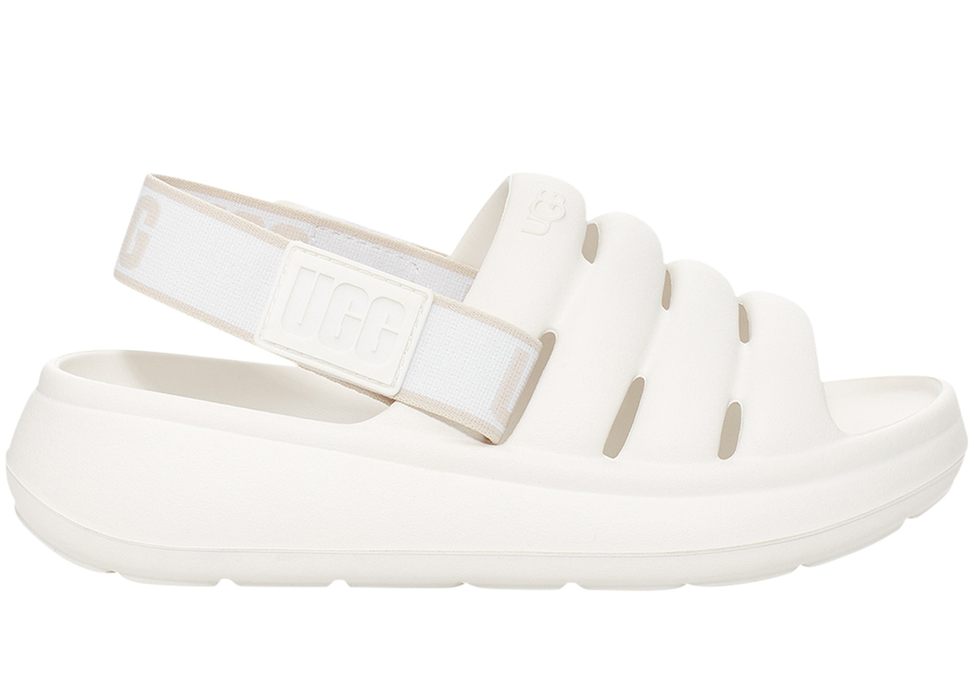 UGG Sport Yeah Slide White (Kids) - vstockx